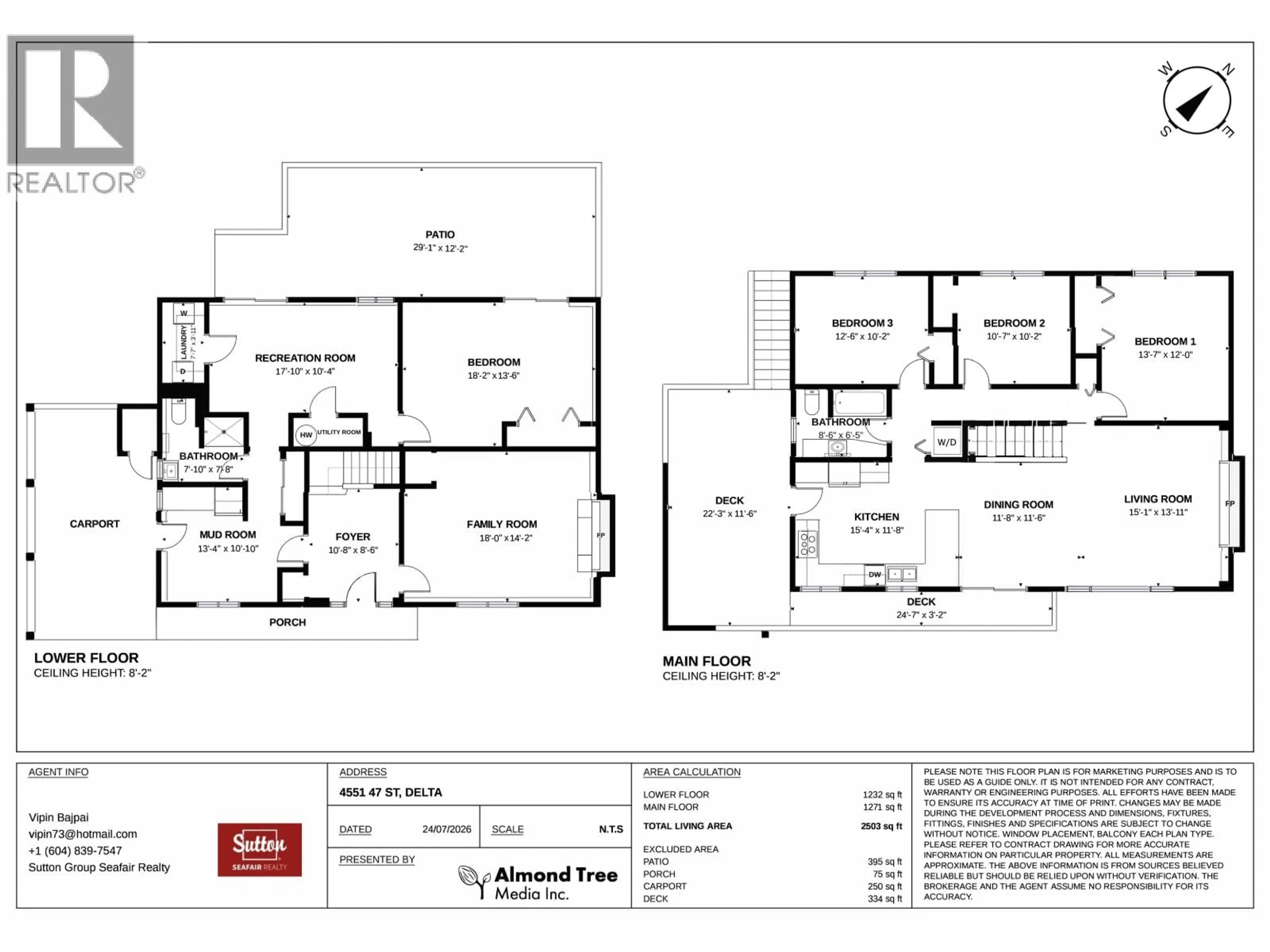 Floor plan for 4551 47TH STREET, Delta British Columbia V4K2N5