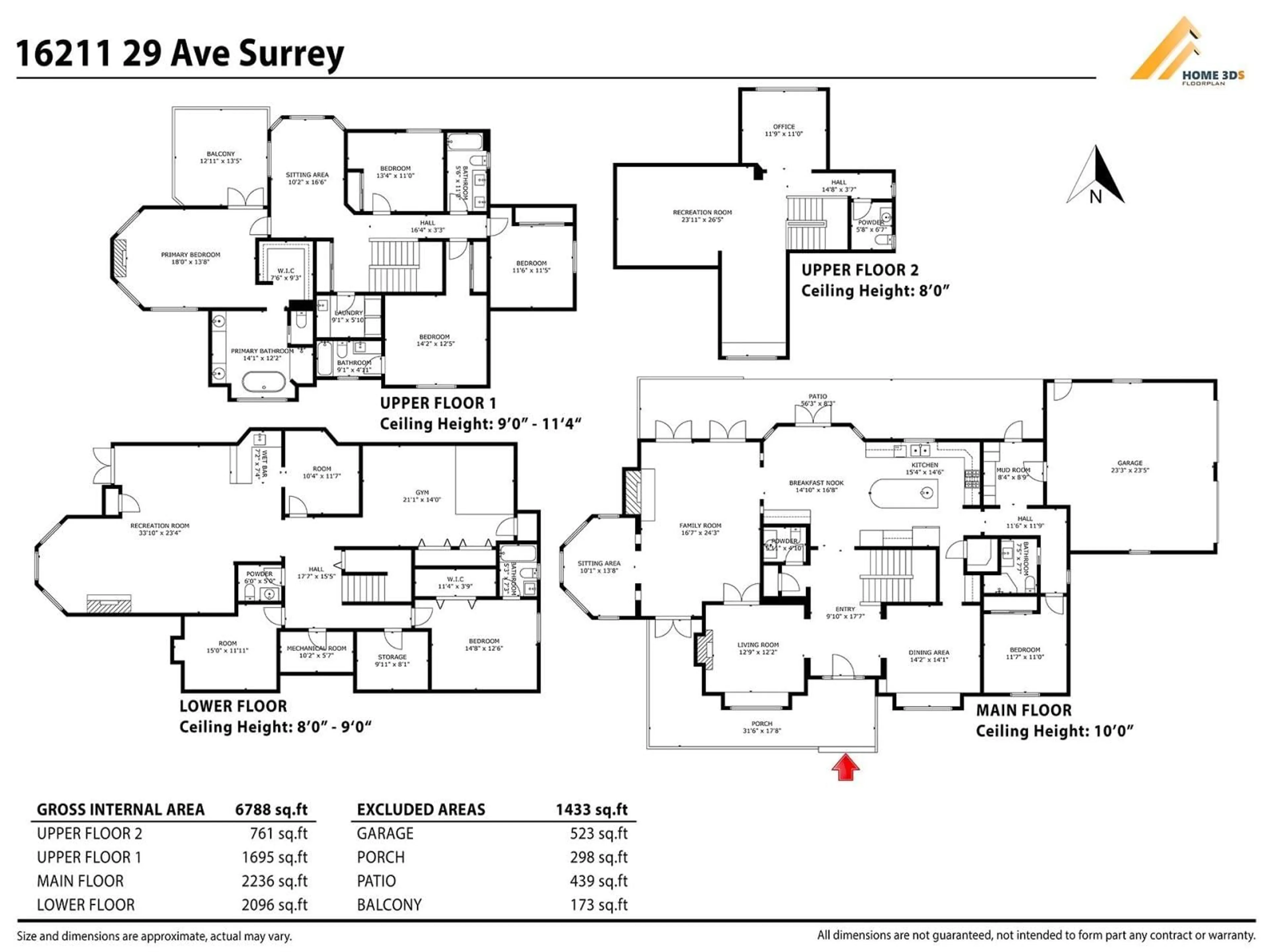 Floor plan for 16211 29 AVENUE, Surrey British Columbia V3Z9X4