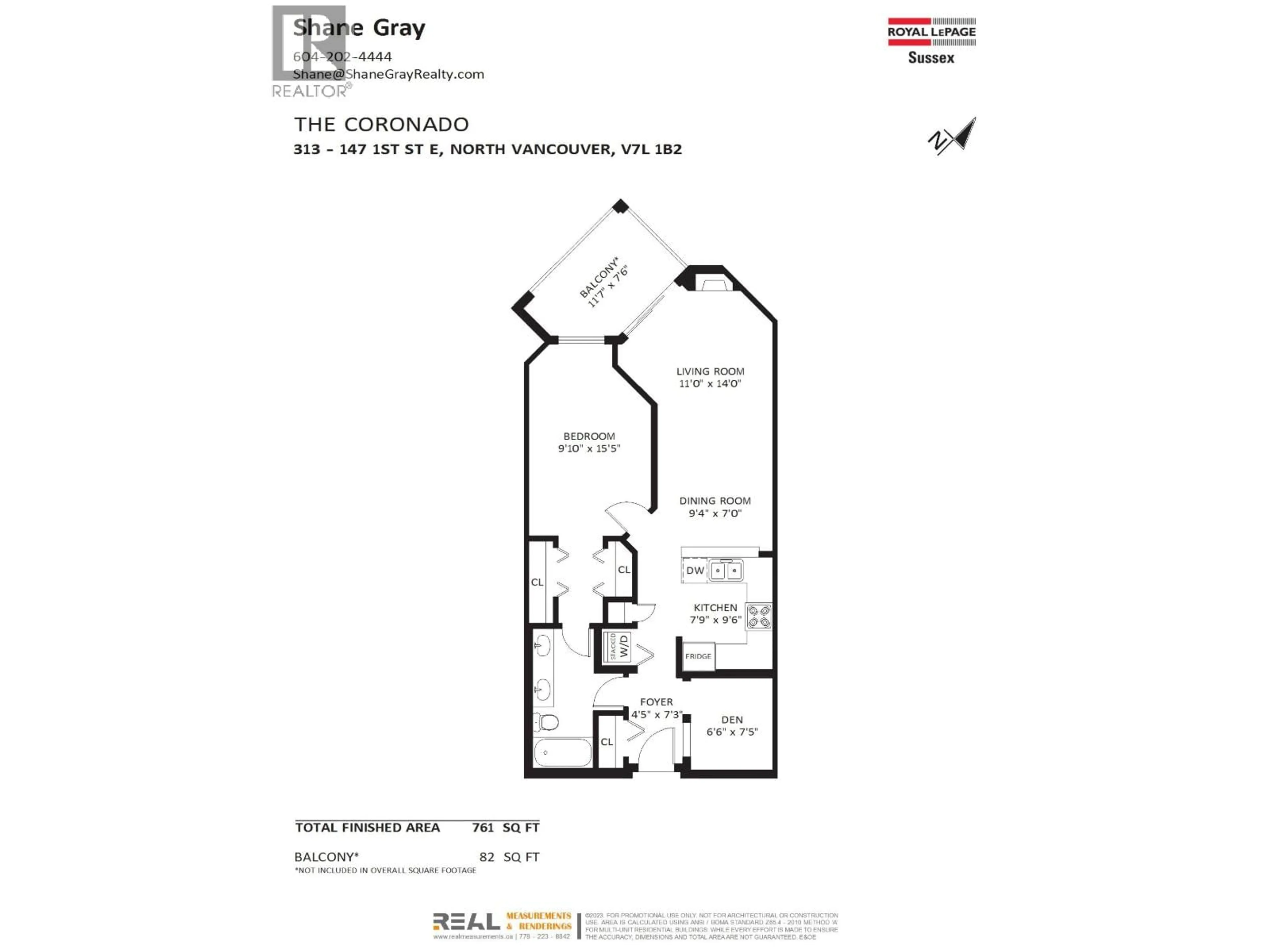 Floor plan for 313 - 147 1ST STREET, North Vancouver British Columbia V7L1B2