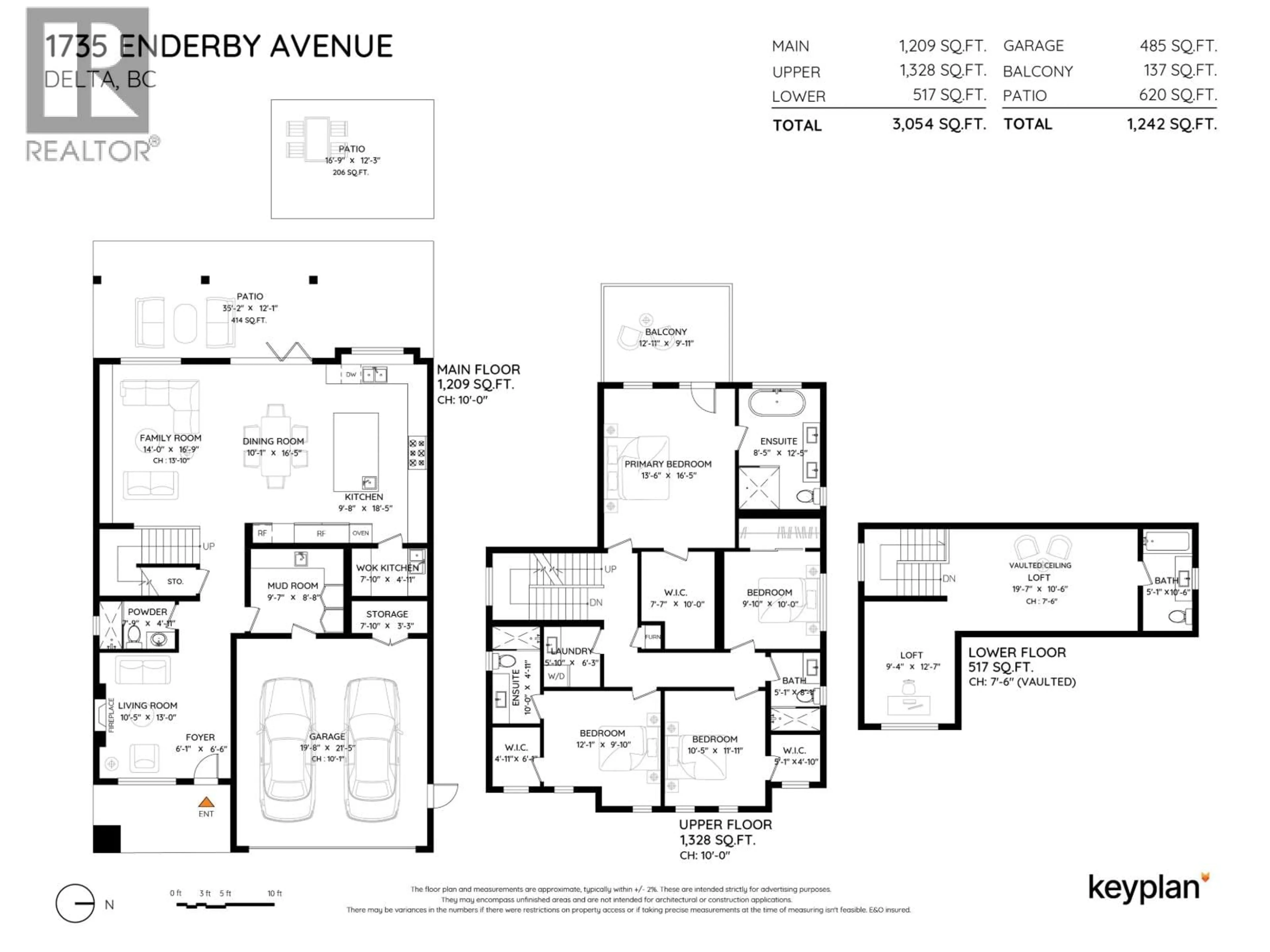 Floor plan for 1735 ENDERBY AVENUE, Delta British Columbia V4L1S9