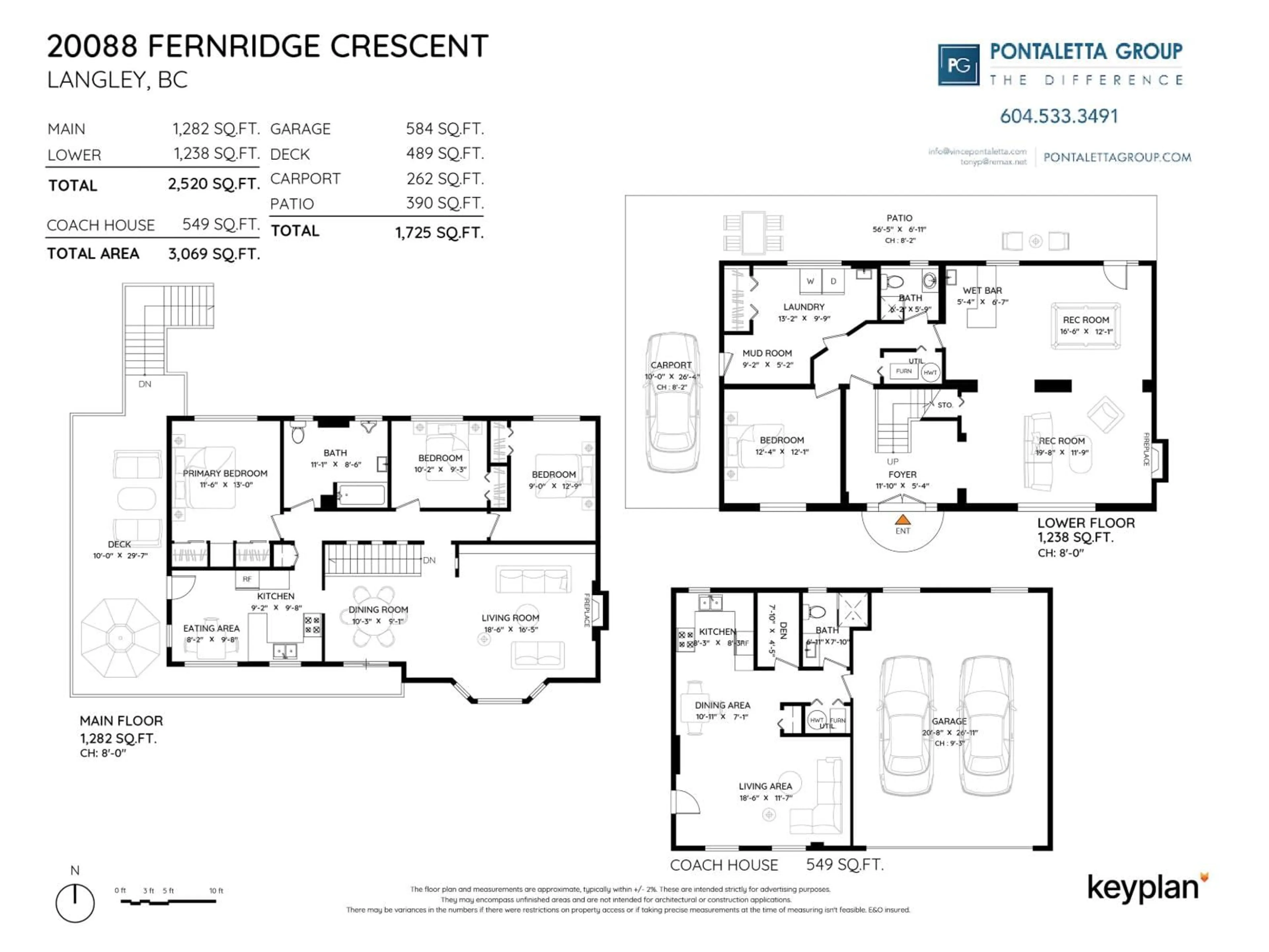 Floor plan for 20088 FERNRIDGE CRESCENT, Langley British Columbia V2Z1X4