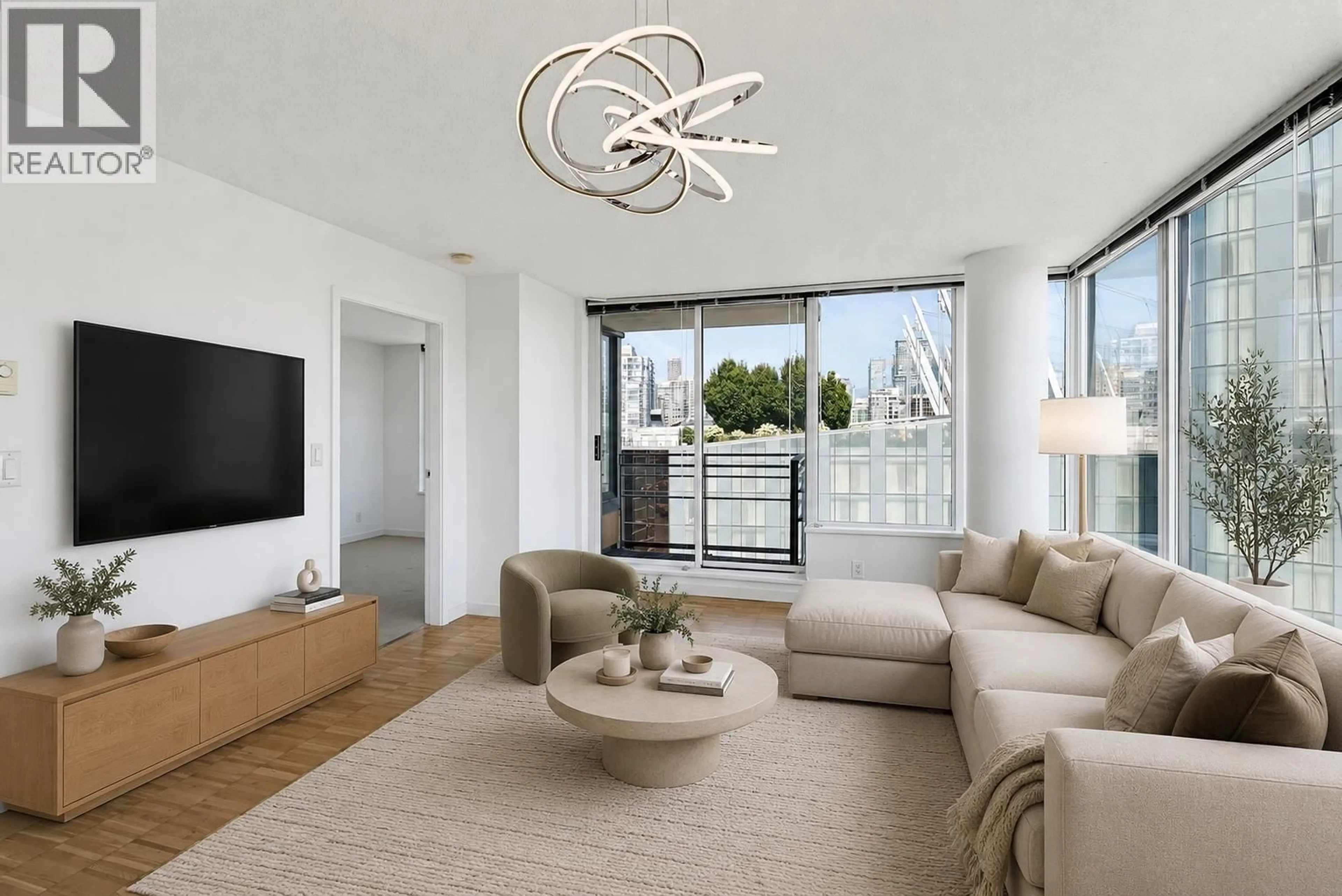 Living room with furniture, unknown for 2508 - 33 SMITHE STREET, Vancouver British Columbia V6B0B5