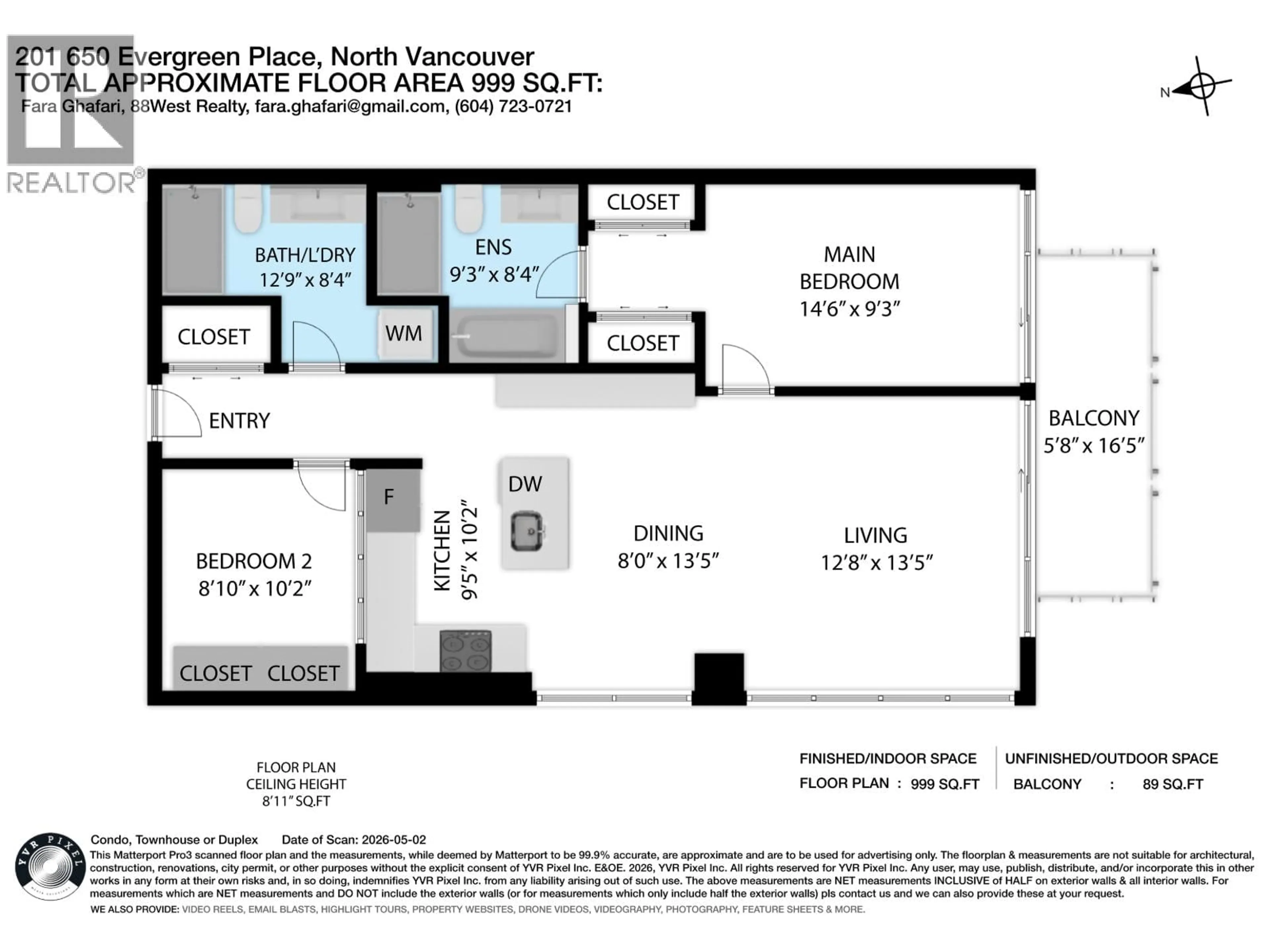 Floor plan for 201 - 650 EVERGREEN PLACE, North Vancouver British Columbia V7N0A5