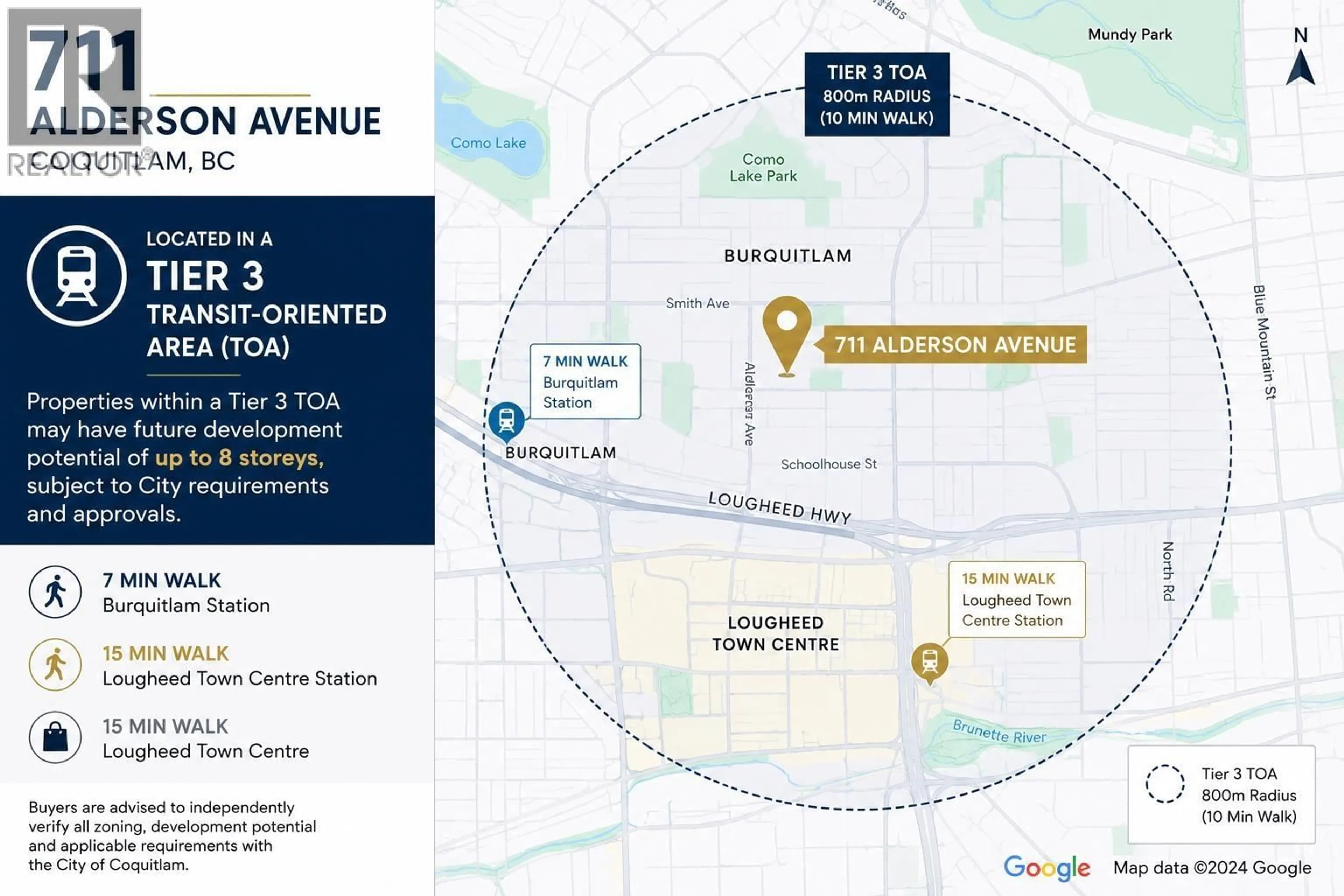 Picture of a map for 711 ALDERSON AVENUE, Coquitlam British Columbia V3K1T7
