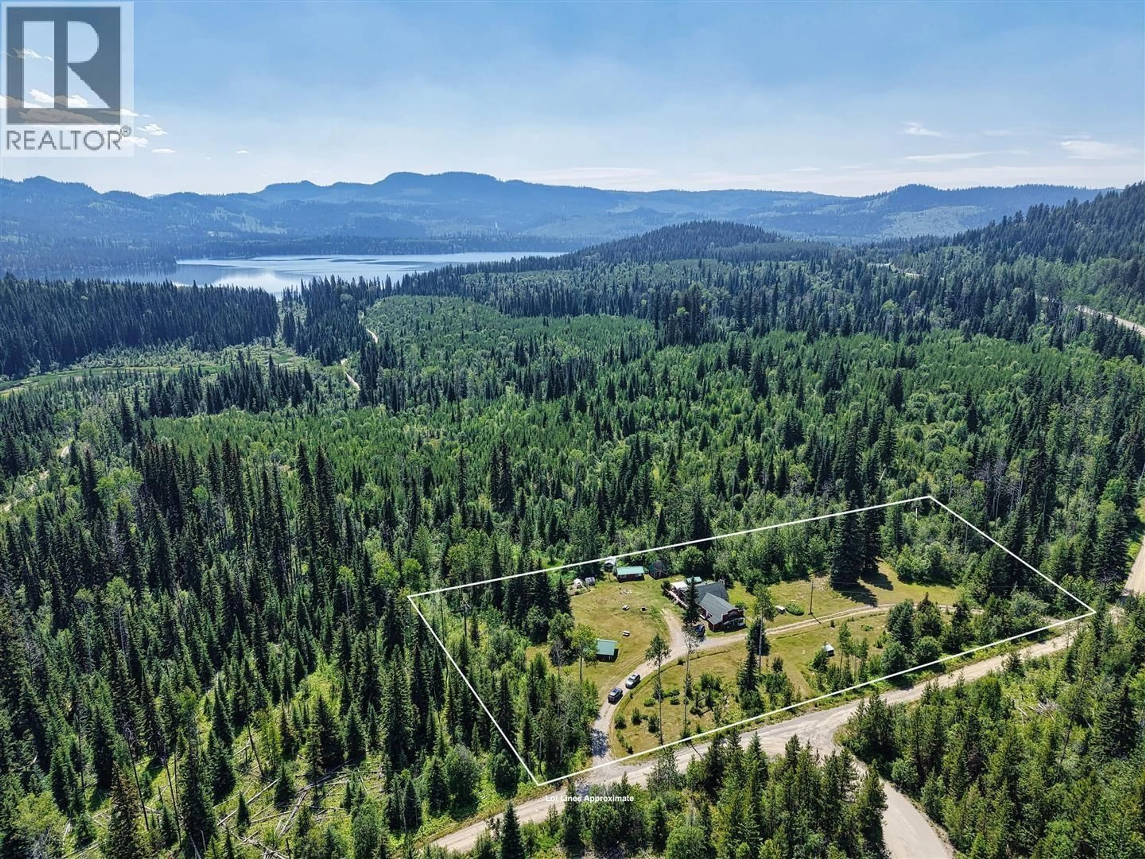A pic from outside/outdoor area/front of a property/back of a property/a pic from drone, forest/trees view for 4220 EAKIN CREEK ROAD, Lone Butte British Columbia V0K1X0