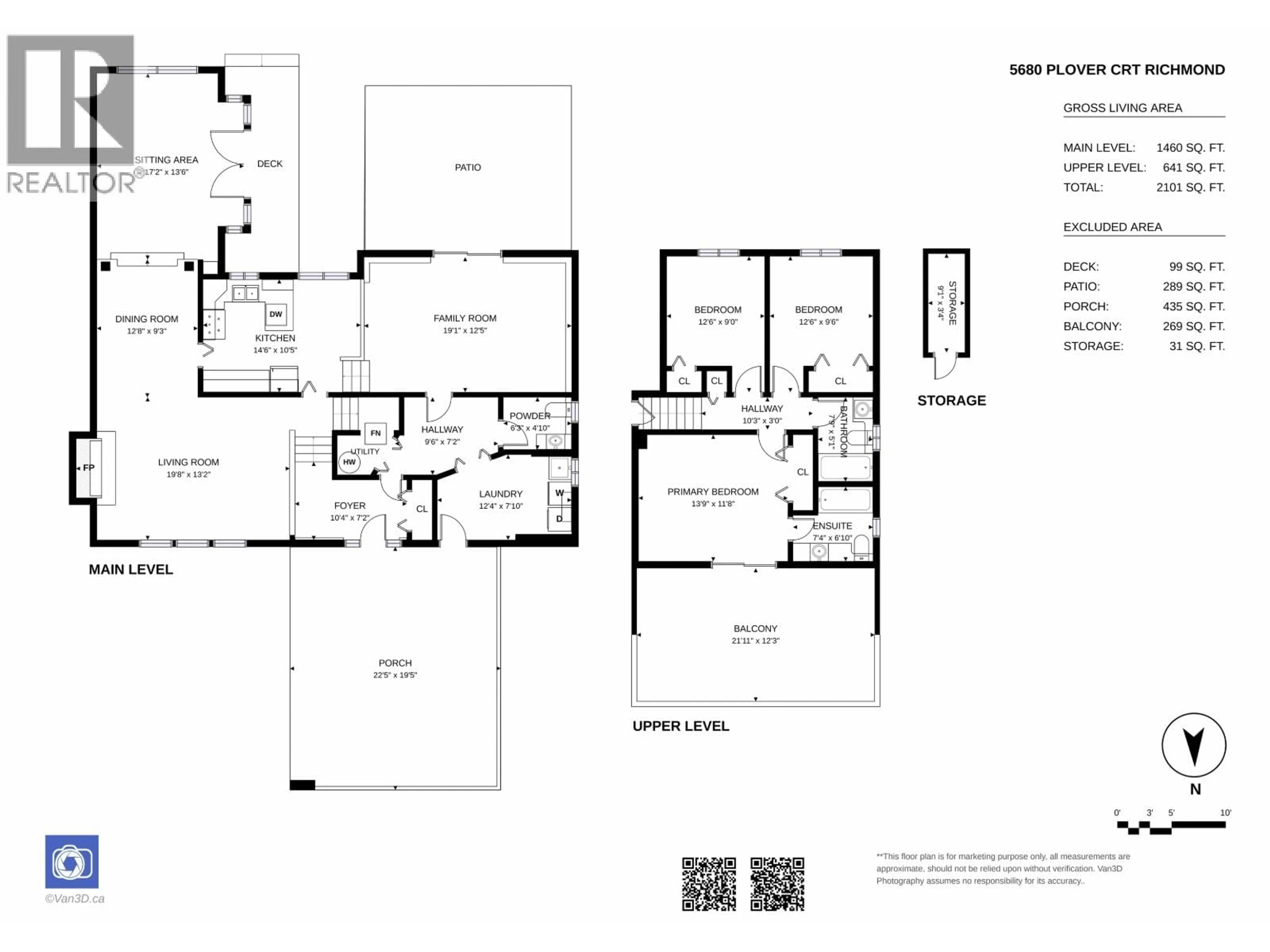 Floor plan for 5680 PLOVER COURT, Richmond British Columbia V7E4K2