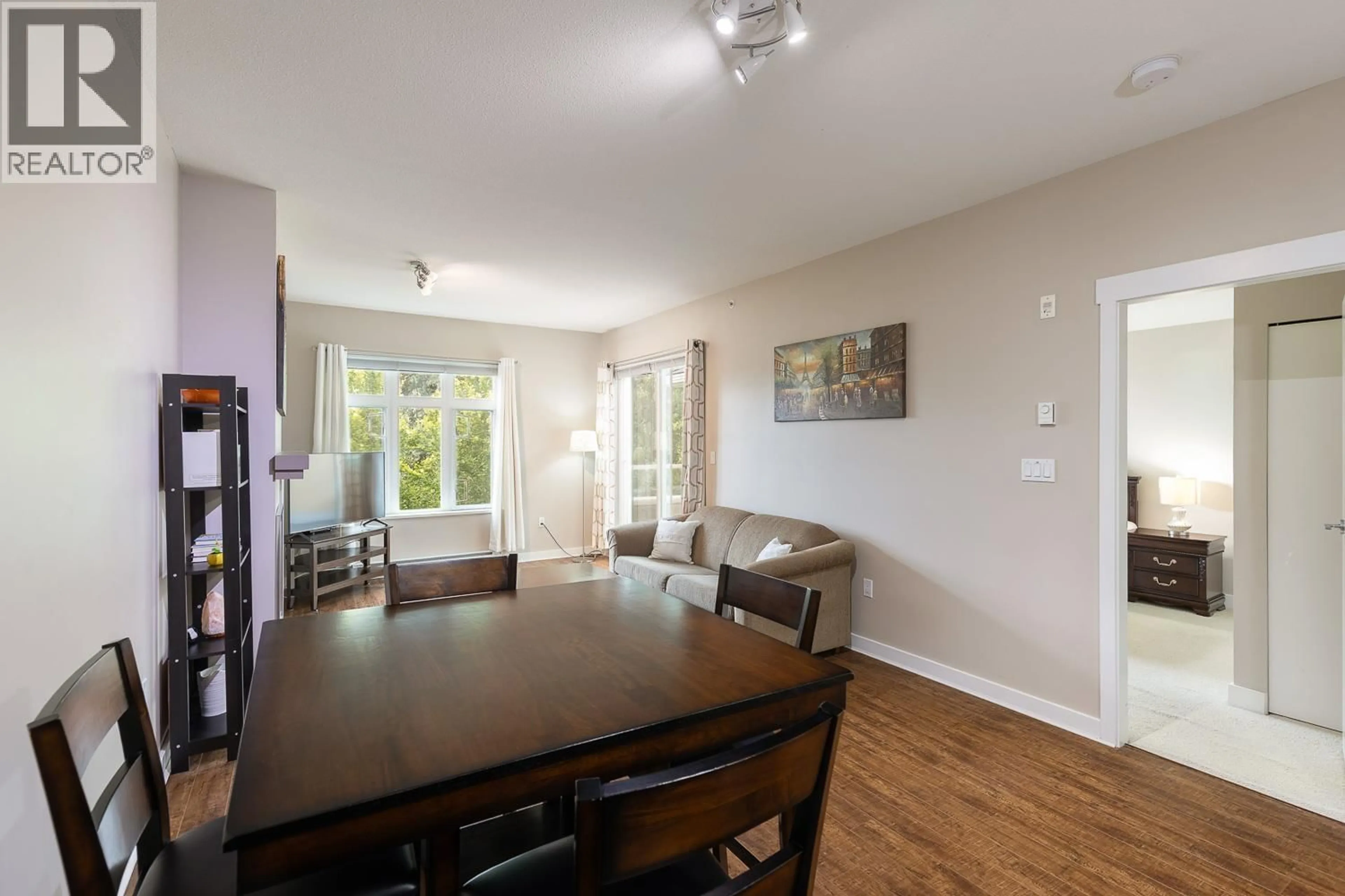 Dining room, wood/laminate floor for 405 - 2368 MARPOLE AVENUE, Port Coquitlam British Columbia V3C0B4
