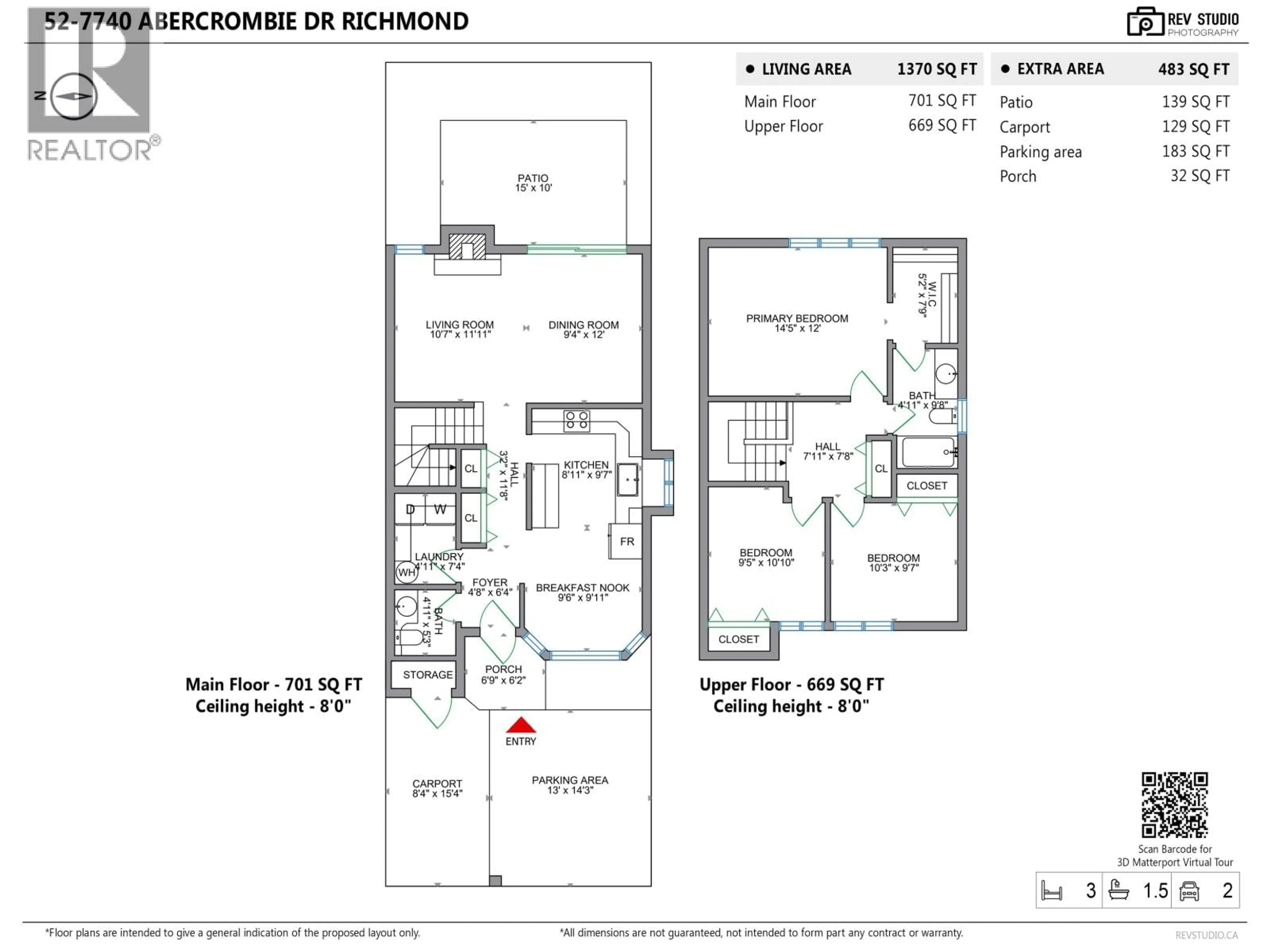 Floor plan for 52 - 7740 ABERCROMBIE DRIVE, Richmond British Columbia V6Y3G6