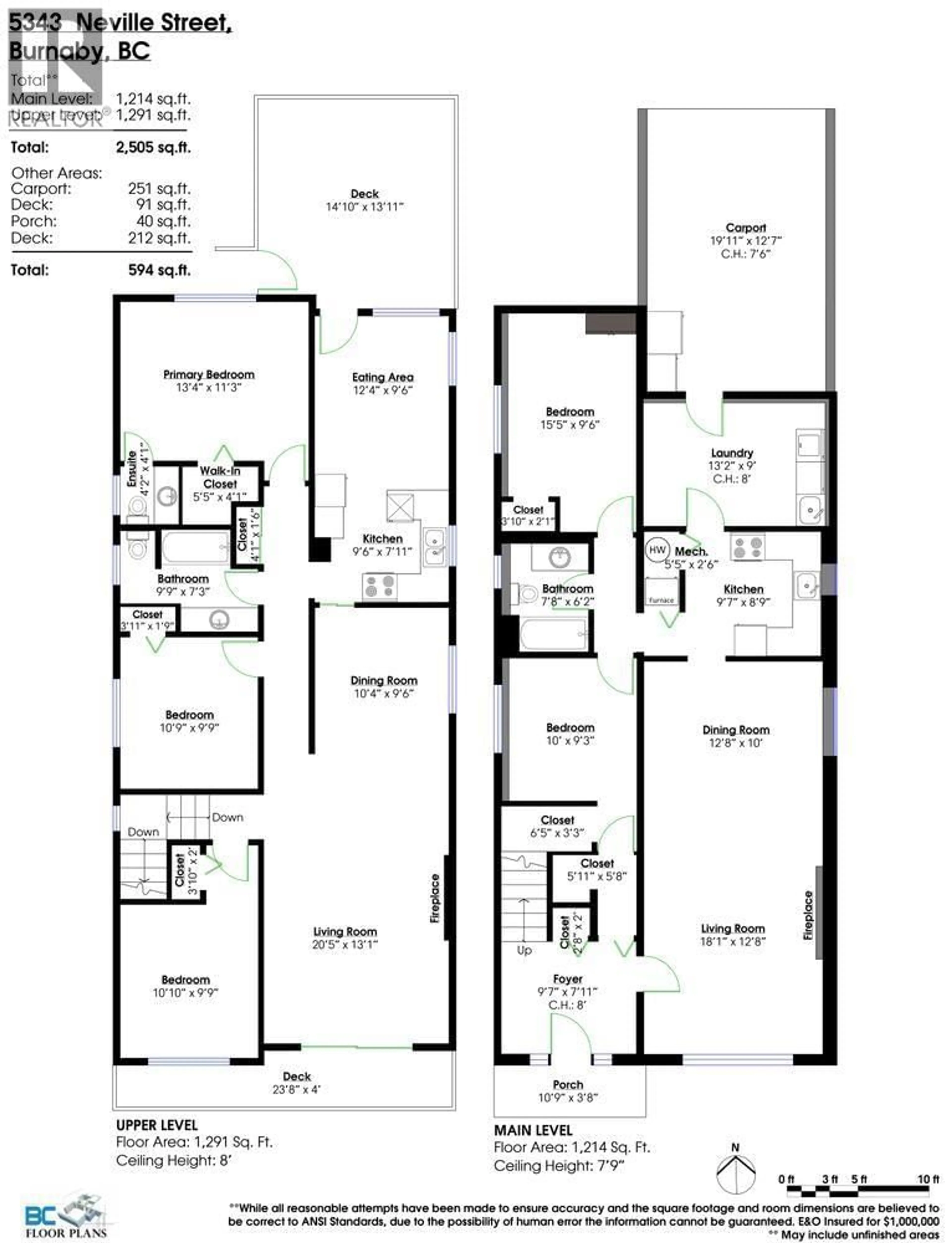 Floor plan for 5343 NEVILLE STREET, Burnaby British Columbia V5J2H6