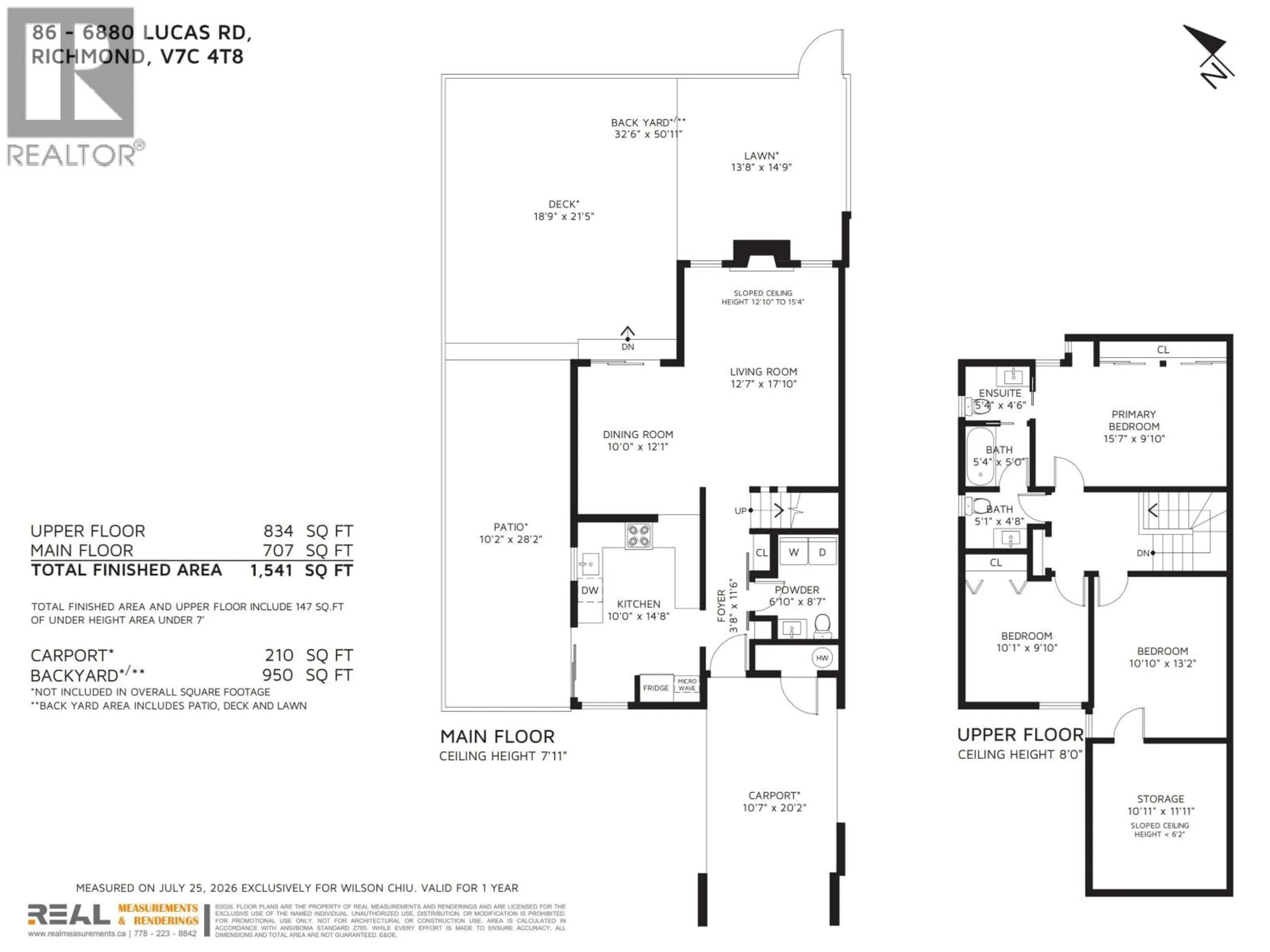 Floor plan for 86 - 6880 LUCAS ROAD, Richmond British Columbia V7C4T8