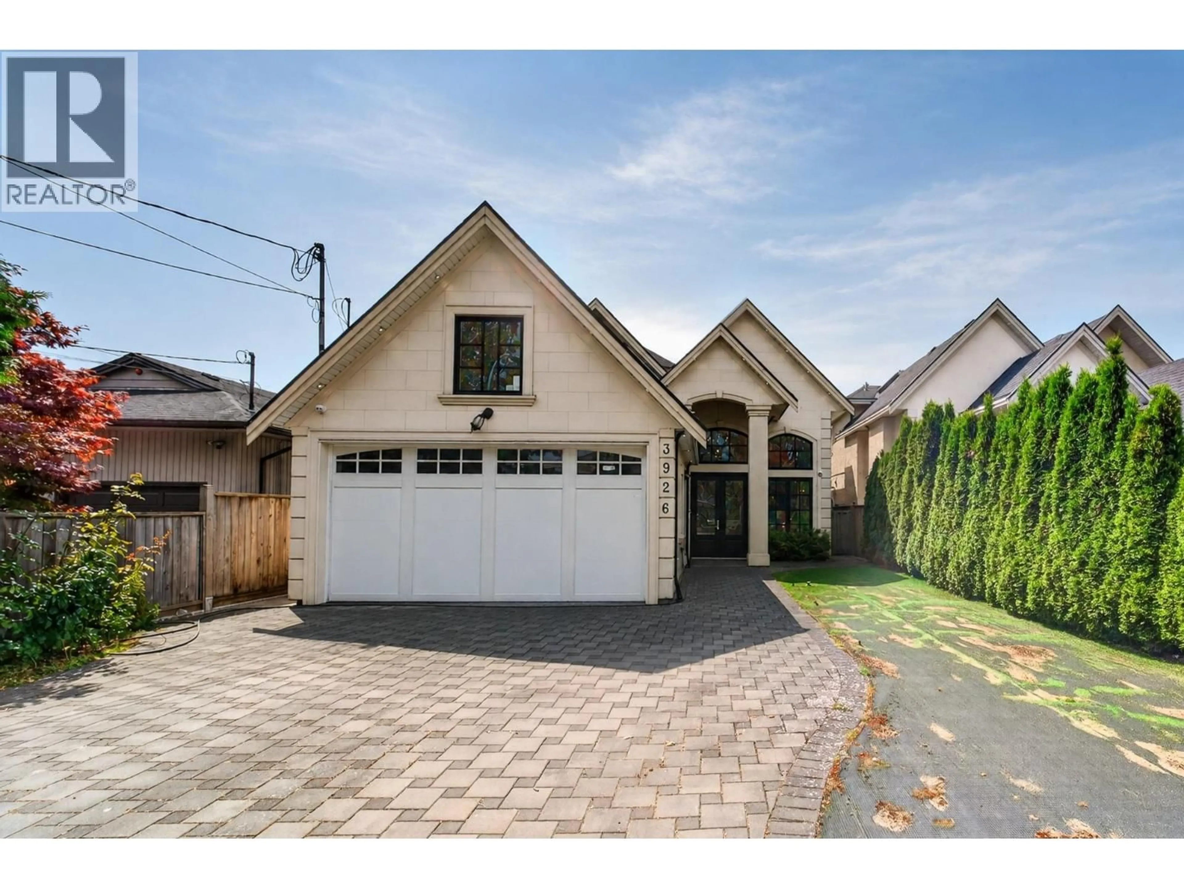 Home with brick exterior material, street for 3926 LOCKHART ROAD, Richmond British Columbia V7C1M3
