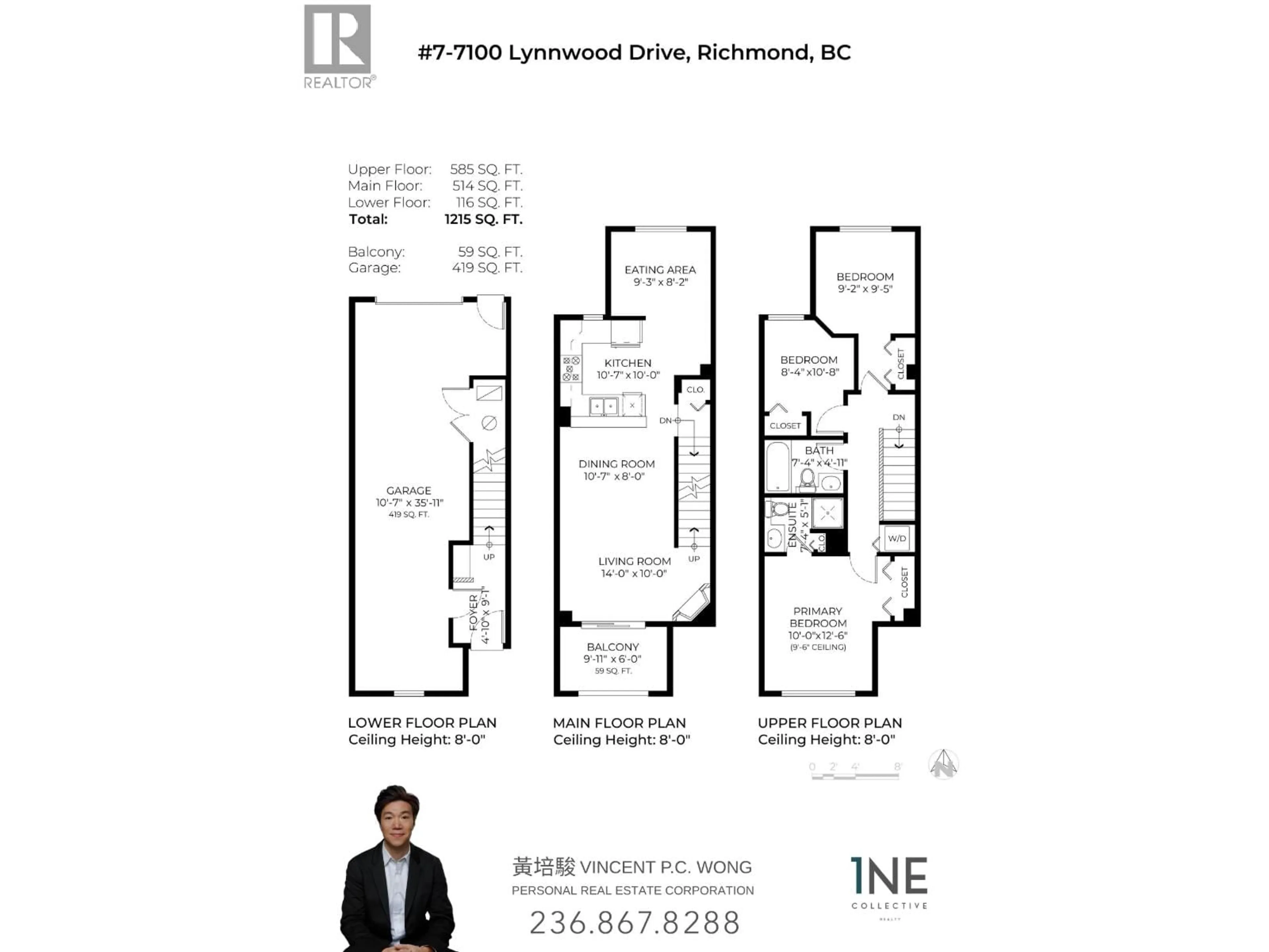 Floor plan for 7 - 7100 LYNNWOOD DRIVE, Richmond British Columbia V7C5S8