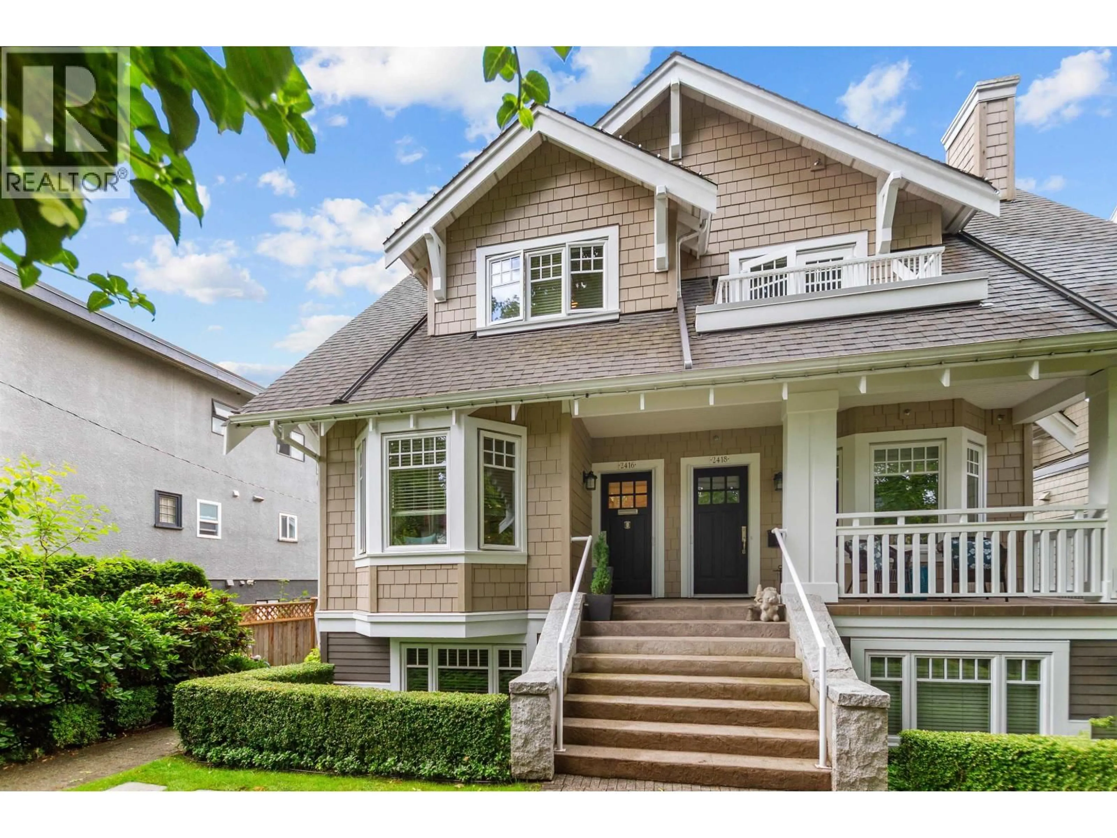 Home with vinyl exterior material, street for 2416 8TH AVENUE, Vancouver British Columbia V6K2B1