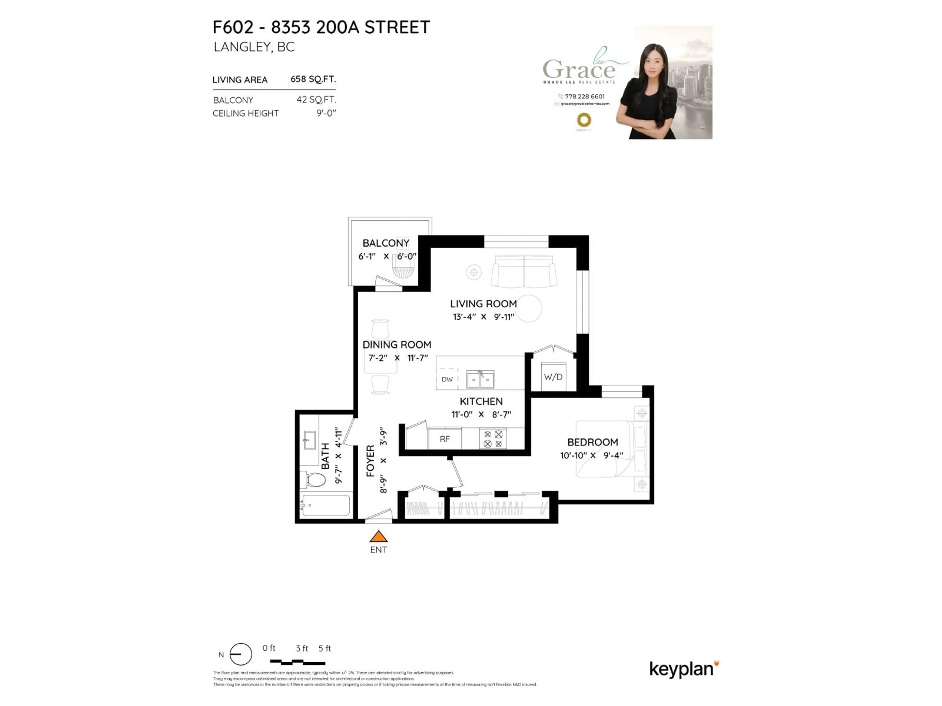 Floor plan for 602 - 8353 200A STREET, Langley British Columbia V2Y5K7