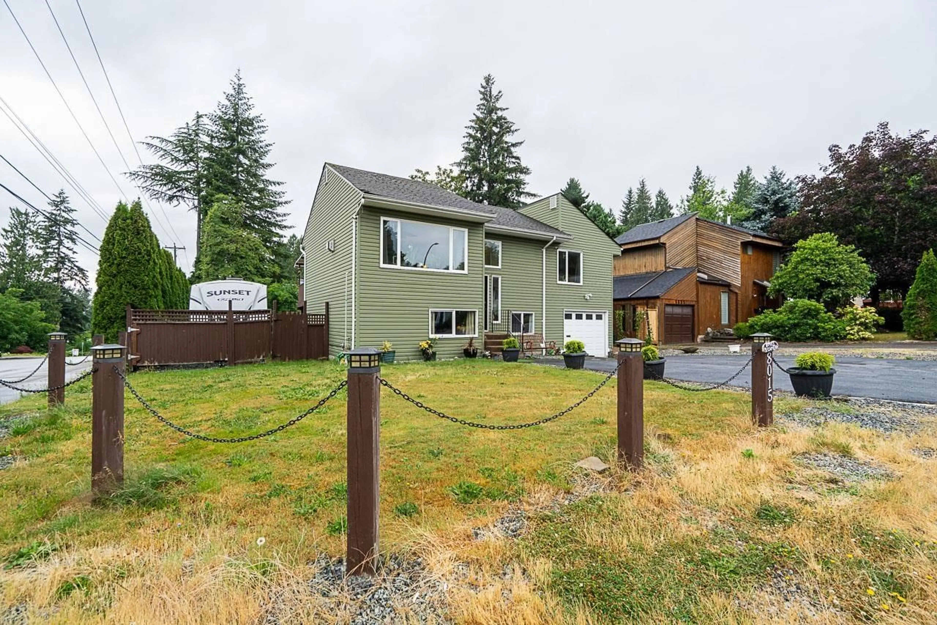 Home with vinyl exterior material, street for 8015 CARIBOU STREET, Mission British Columbia V2V5R1