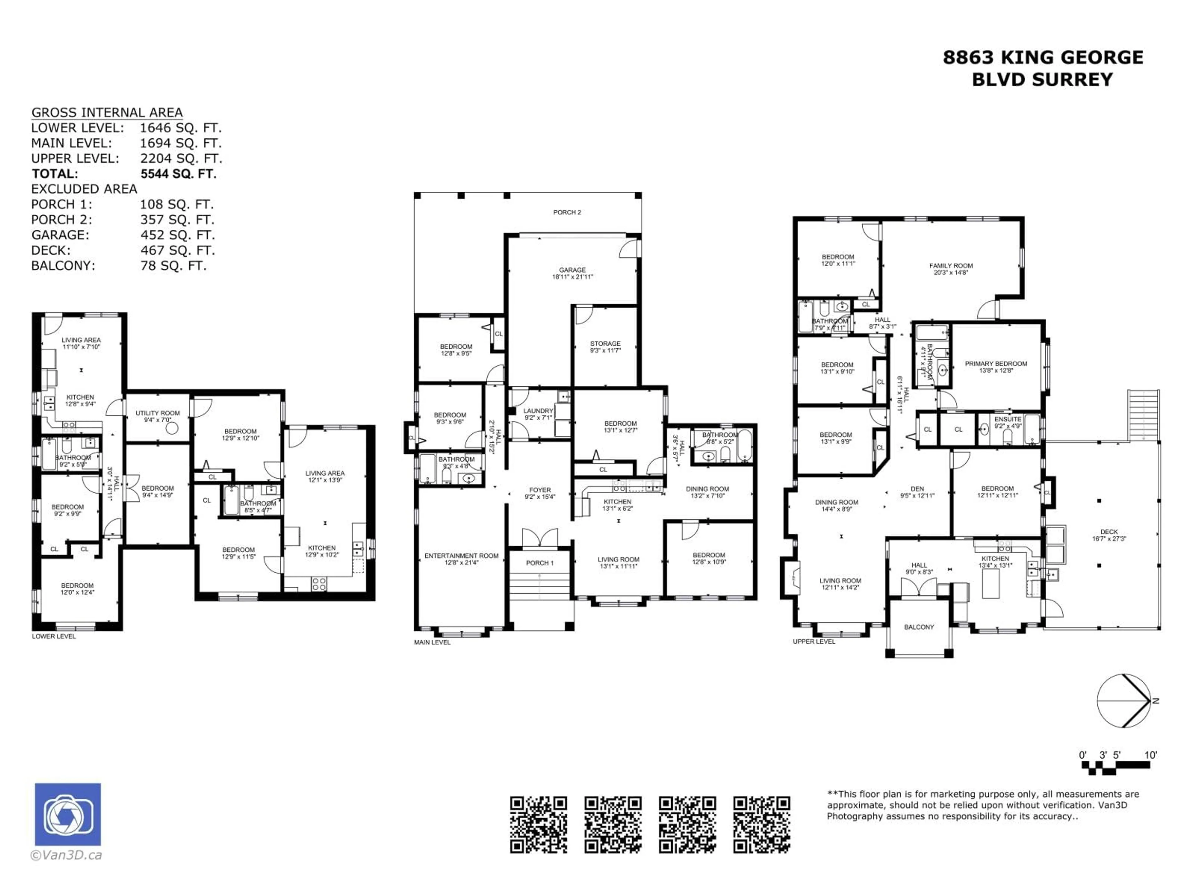 Floor plan for 8863 KING GEORGE BOULEVARD, Surrey British Columbia V3V5V6