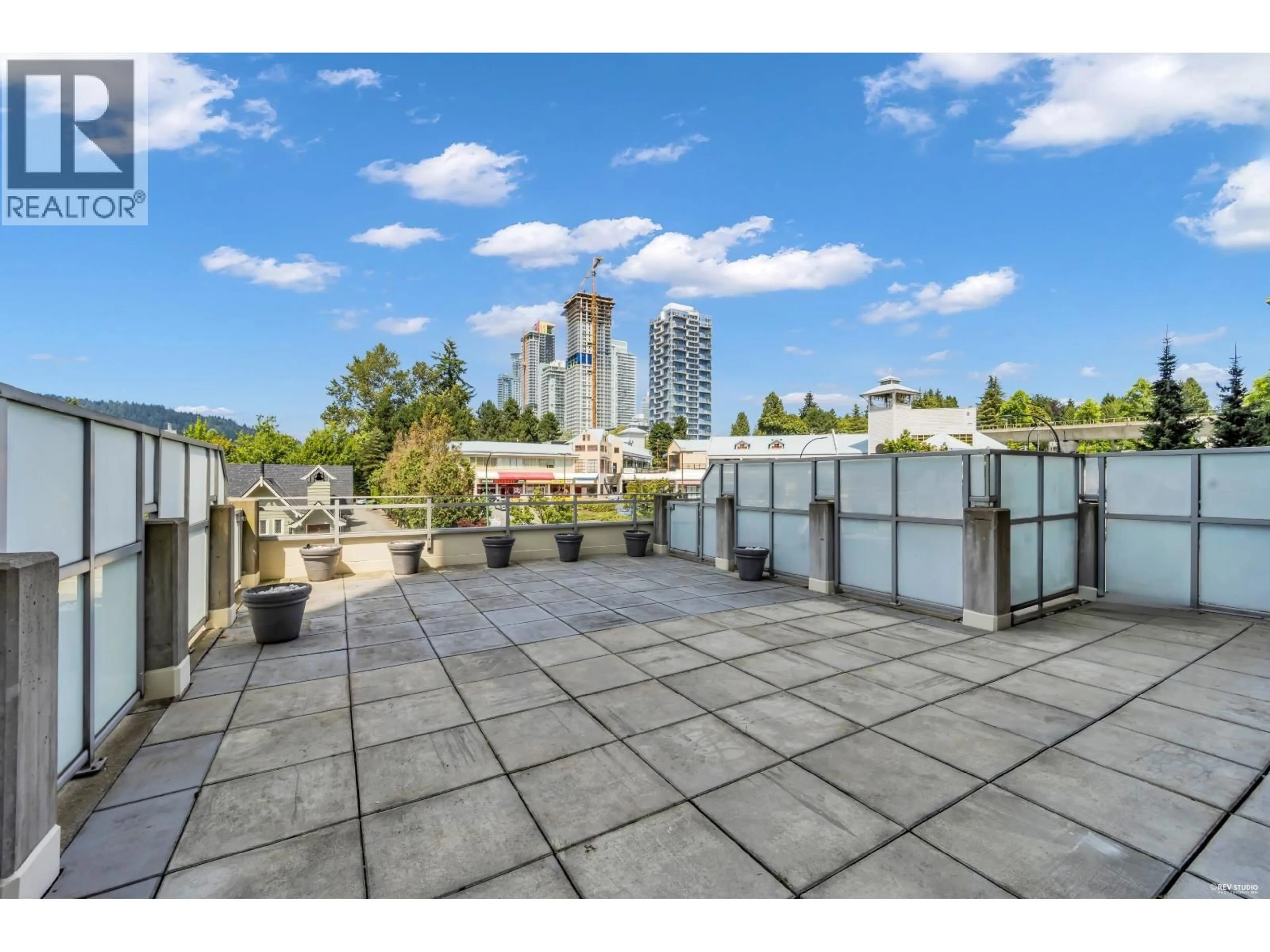 Patio, city buildings view from balcony for 106 - 9868 CAMERON STREET, Burnaby British Columbia V3J0A5