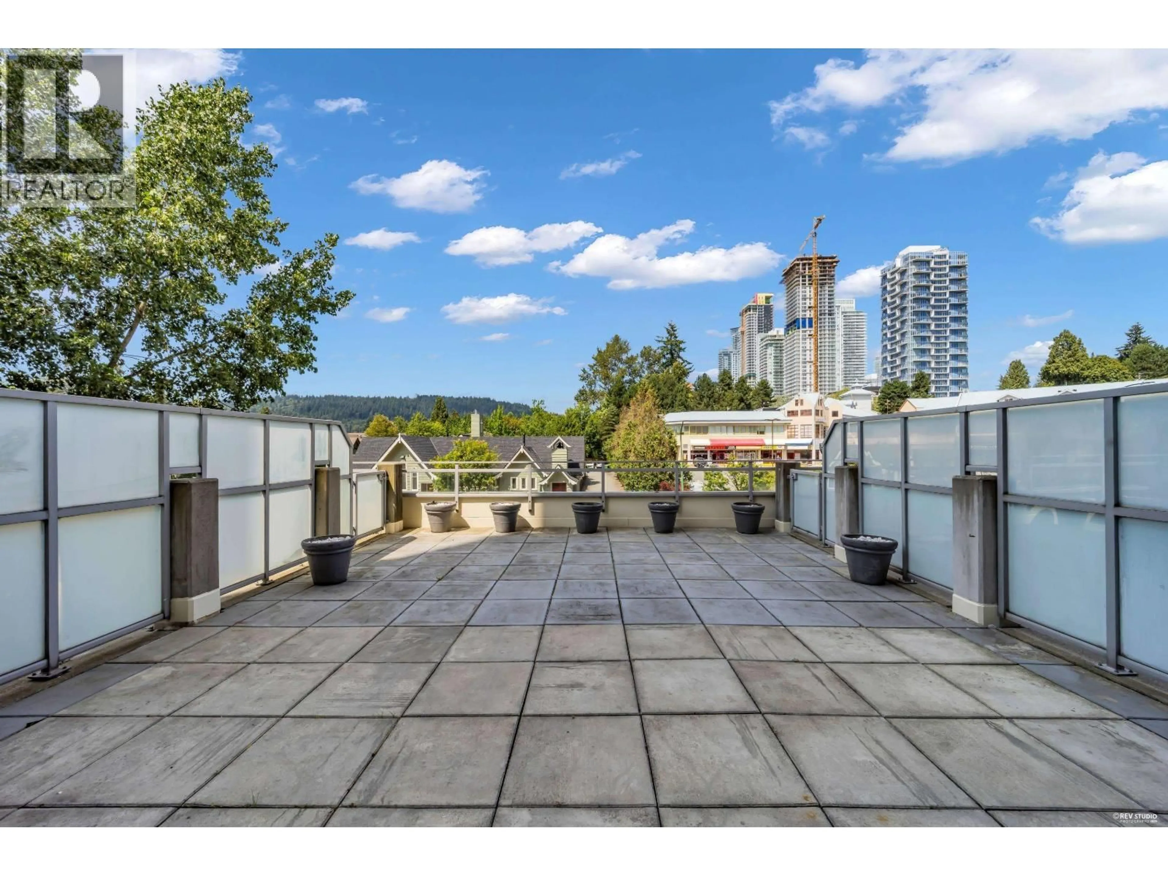 Patio, city buildings view from balcony for 106 - 9868 CAMERON STREET, Burnaby British Columbia V3J0A5