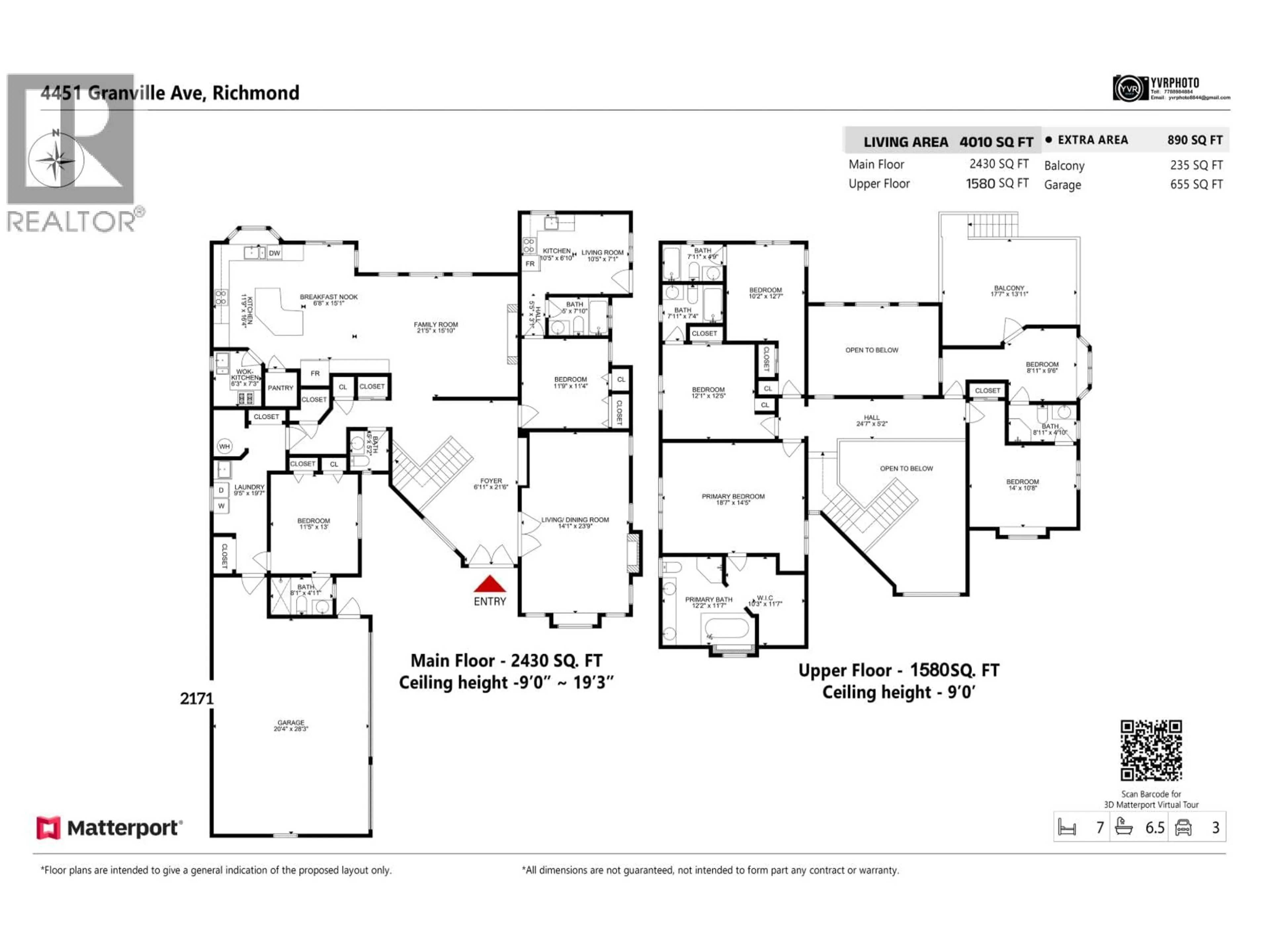 Floor plan for 4451 GRANVILLE AVENUE, Richmond British Columbia V7C1E2