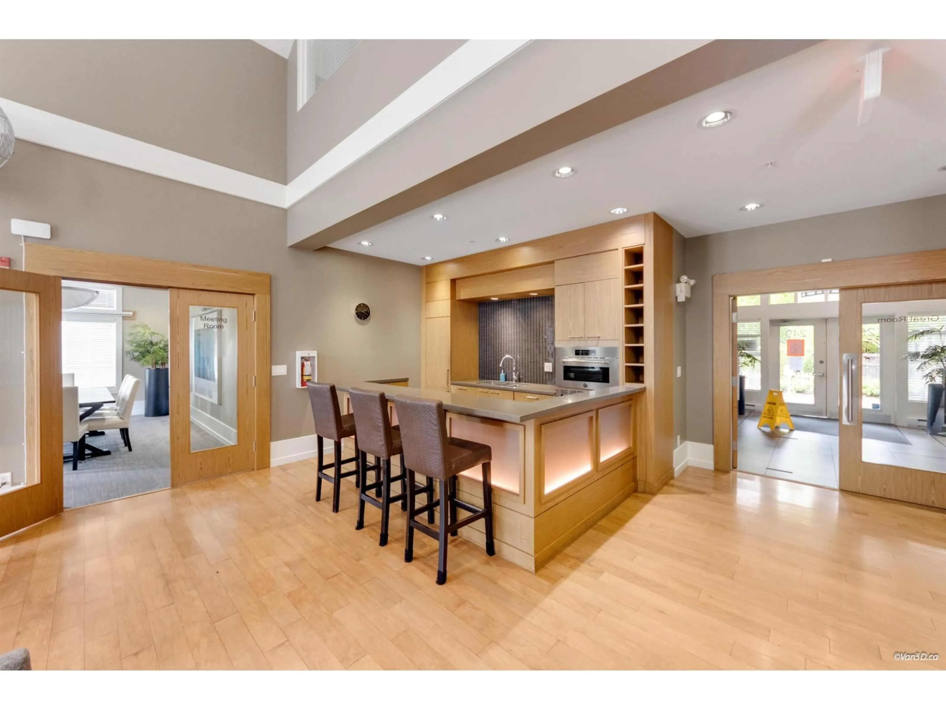 Open concept kitchen, wood/laminate floor for 23 - 2450 161A STREET, Surrey British Columbia V3Z8K4