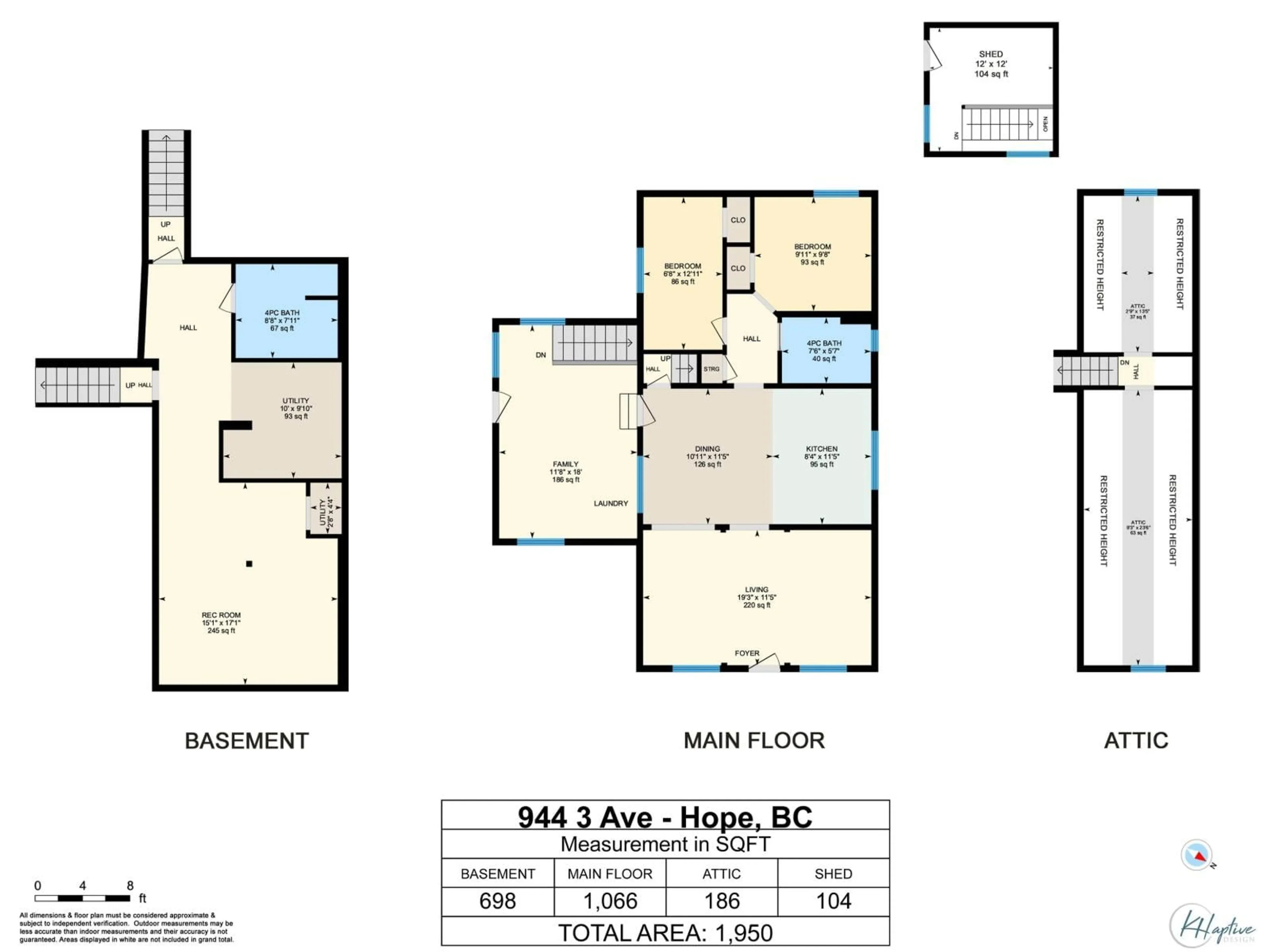 Floor plan for 944 3RD AVENUE, Hope British Columbia V0X1L0