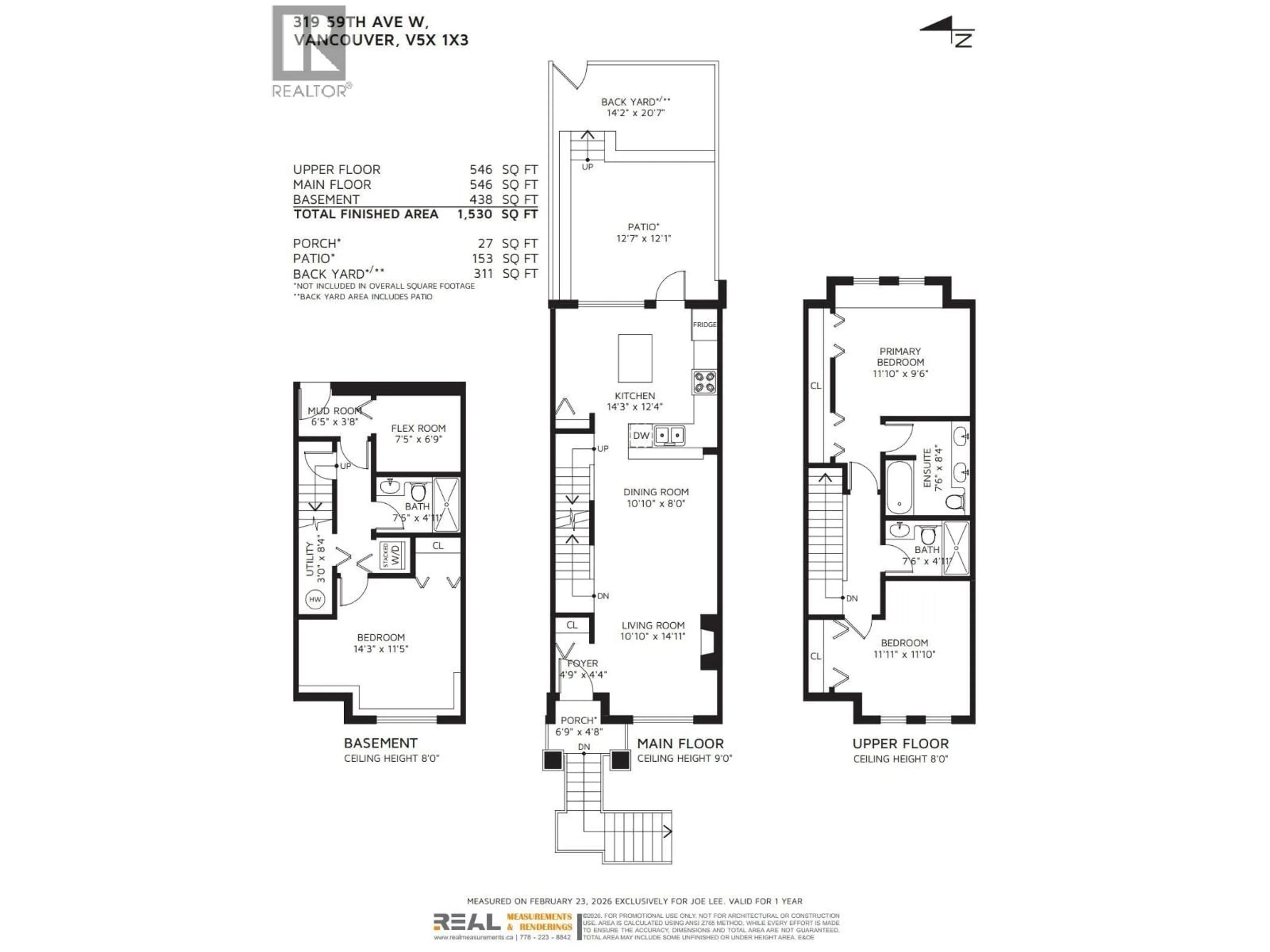 Floor plan for 319 59TH AVENUE, Vancouver British Columbia V5X1X3