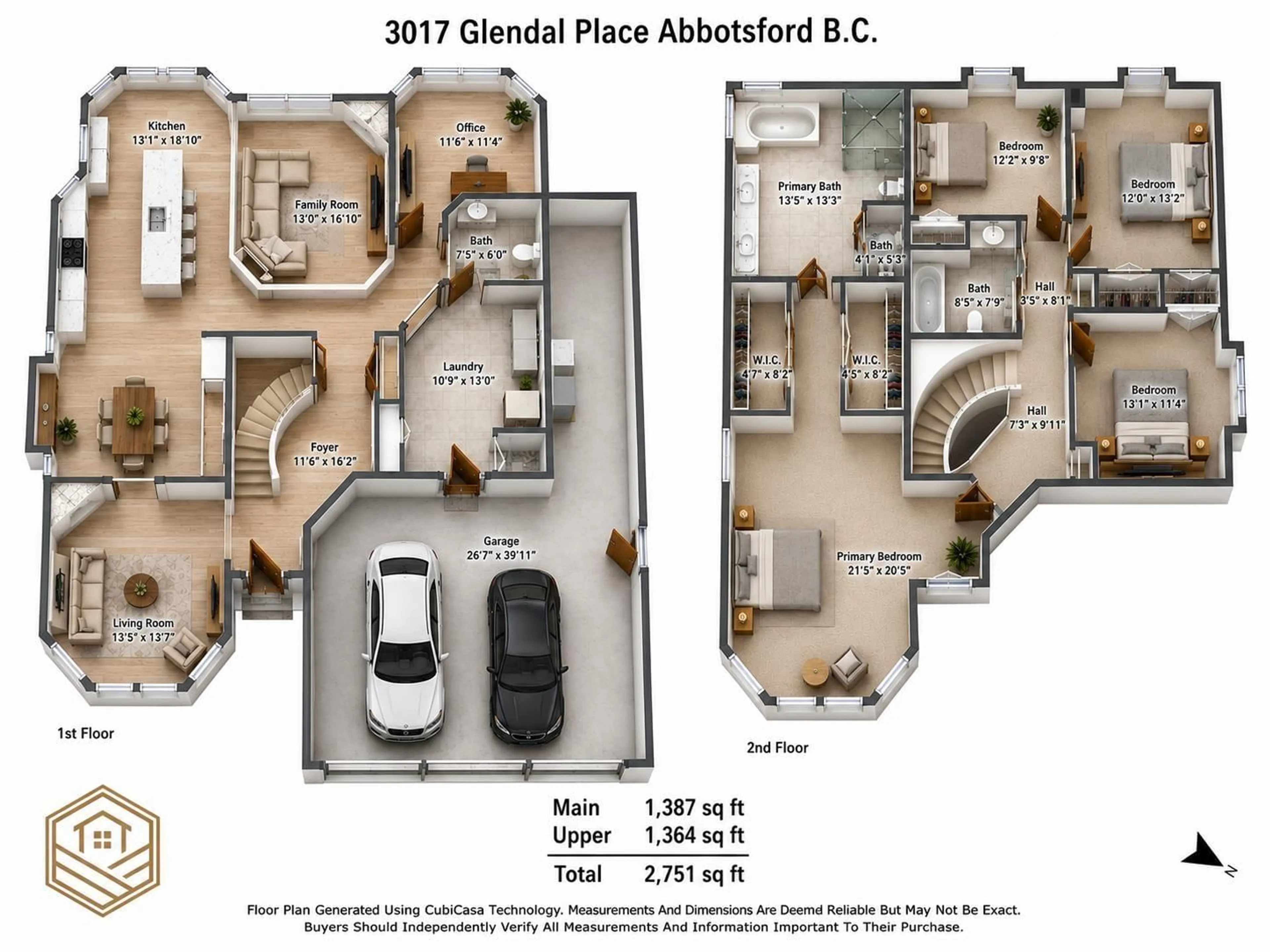 Floor plan for 3017 GLENDALE PLACE, Abbotsford British Columbia V2S7H1