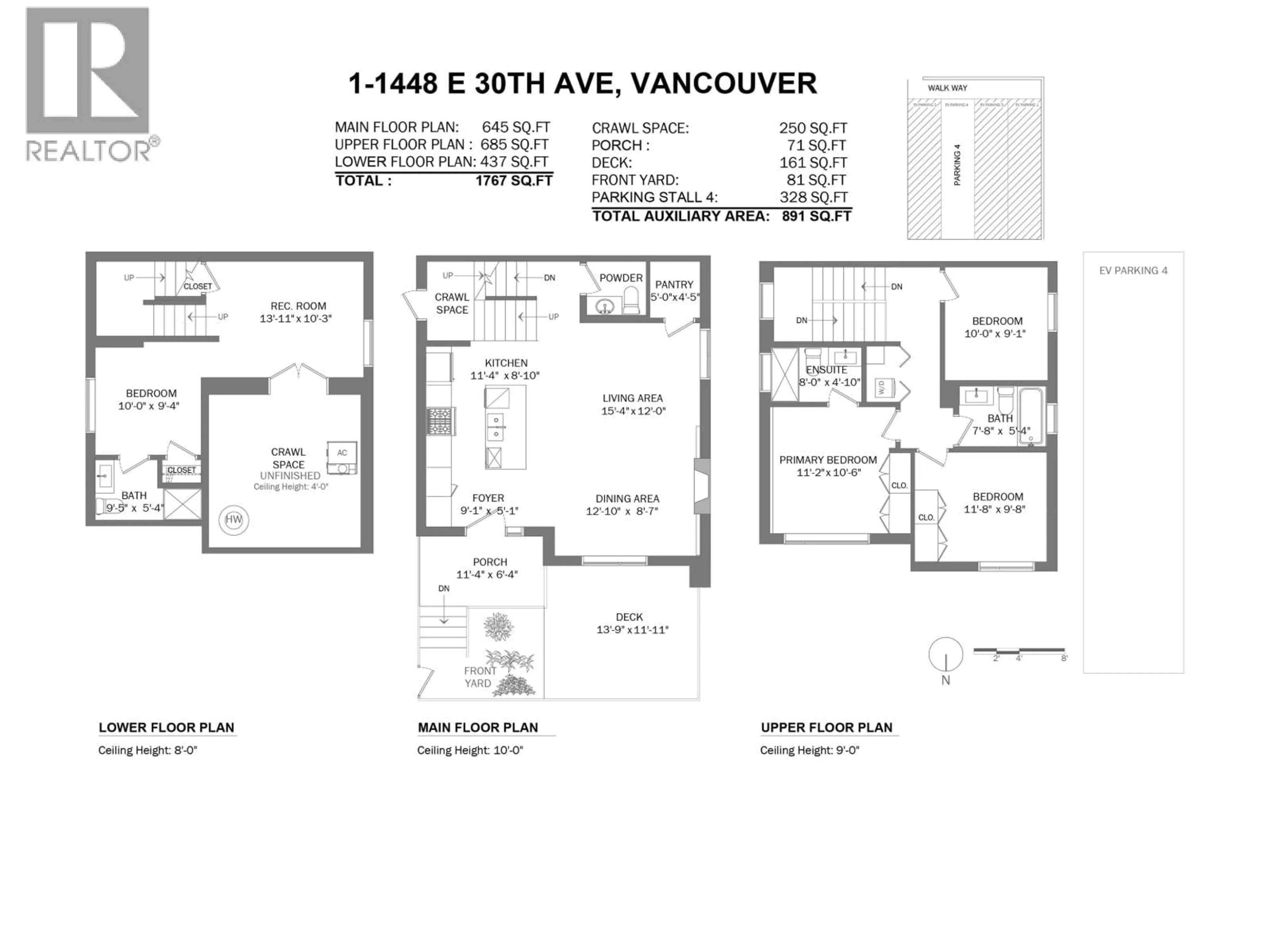 Floor plan for 1 - 1448 30TH AVENUE, Vancouver British Columbia V5N3A2