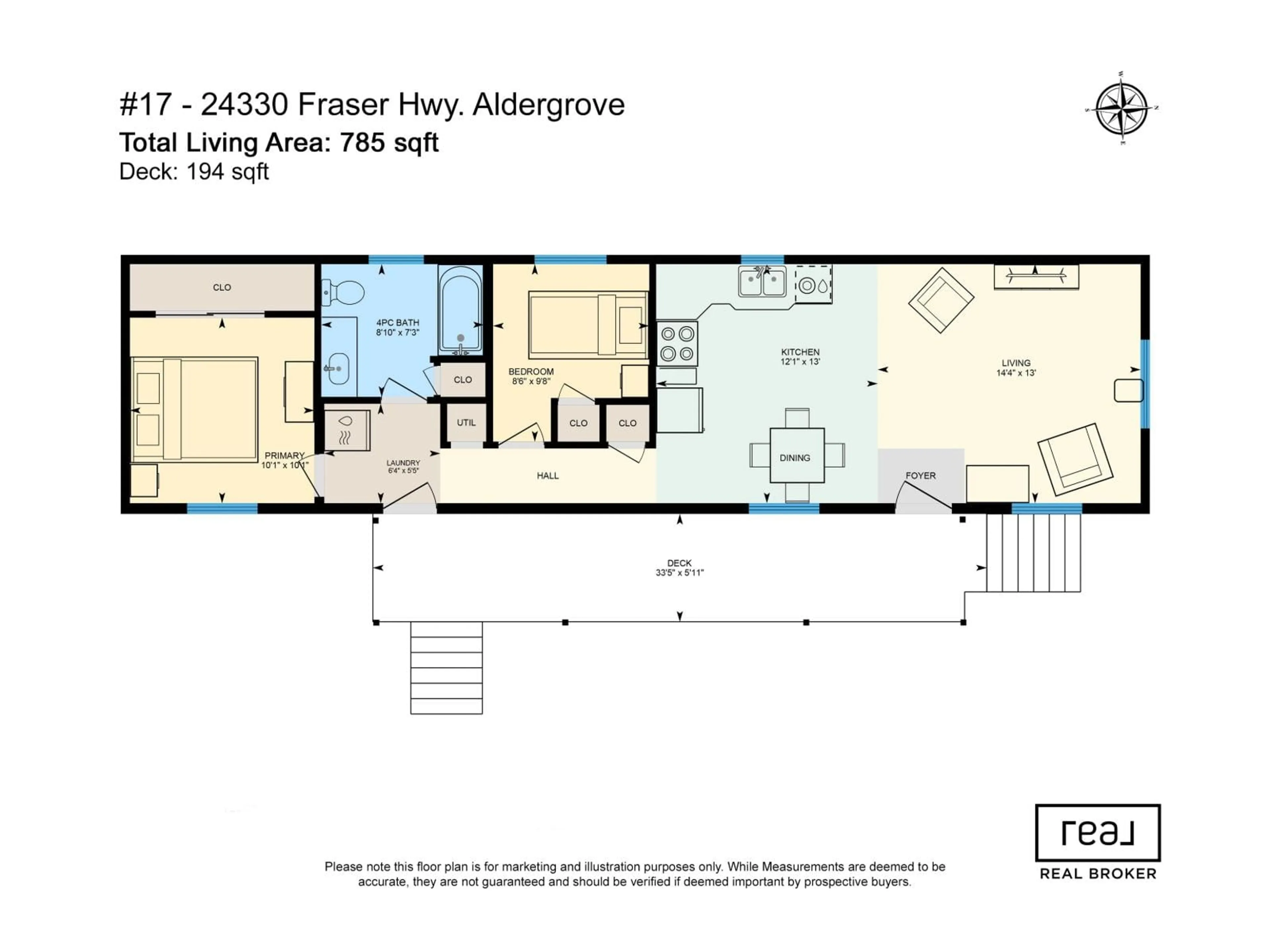 Floor plan for 17 - 24330 FRASER HIGHWAY, Langley British Columbia V2Z1N2