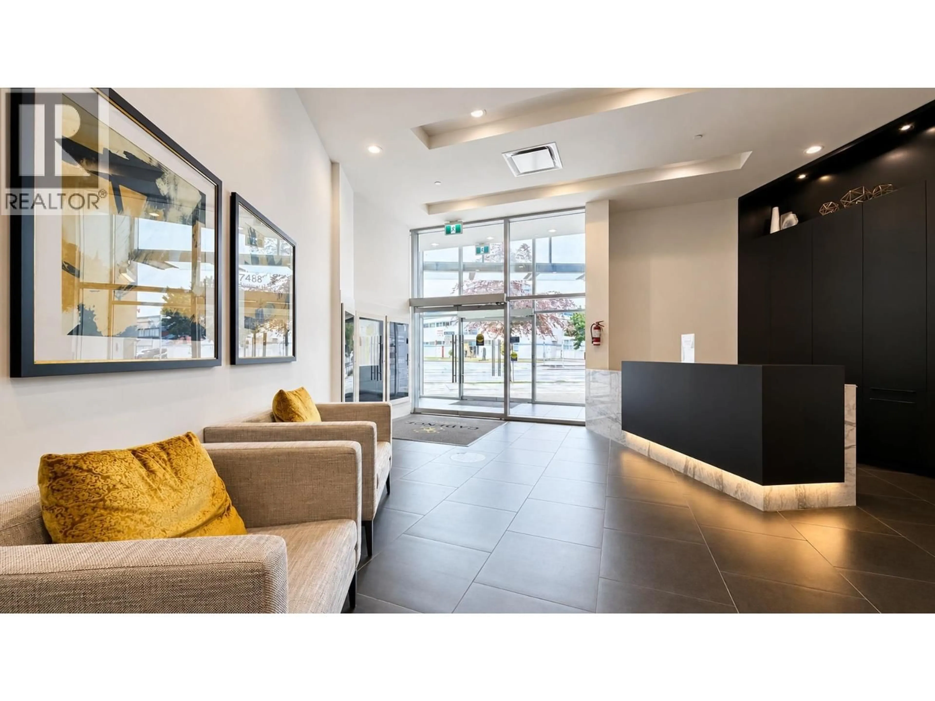 Lobby for 709 - 7488 LANSDOWNE ROAD, Richmond British Columbia V7C0B9