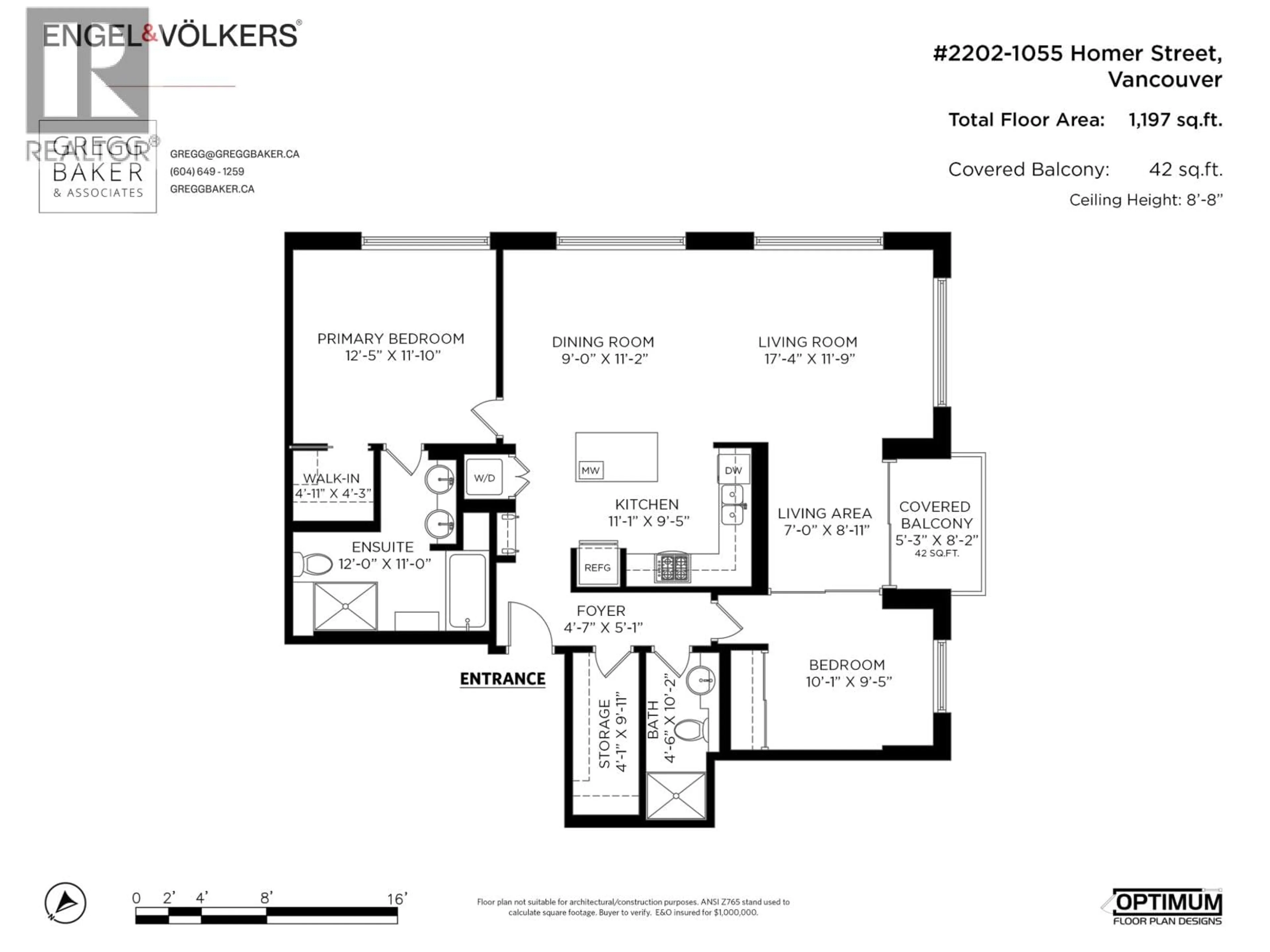 Floor plan for 2202 - 1055 HOMER STREET, Vancouver British Columbia V6B1G3