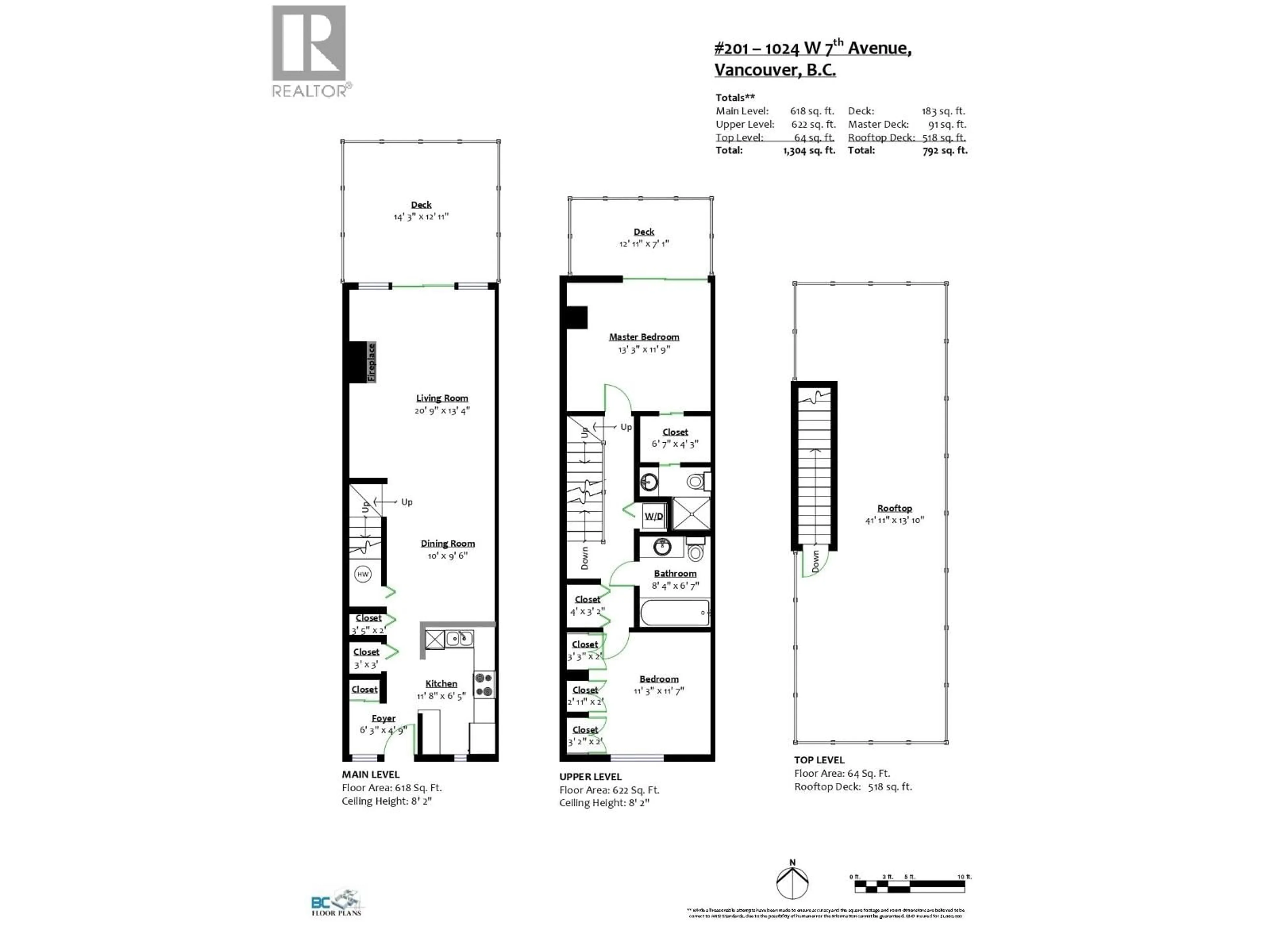 Floor plan for 201 - 1024 7TH AVENUE, Vancouver British Columbia V6H1B3