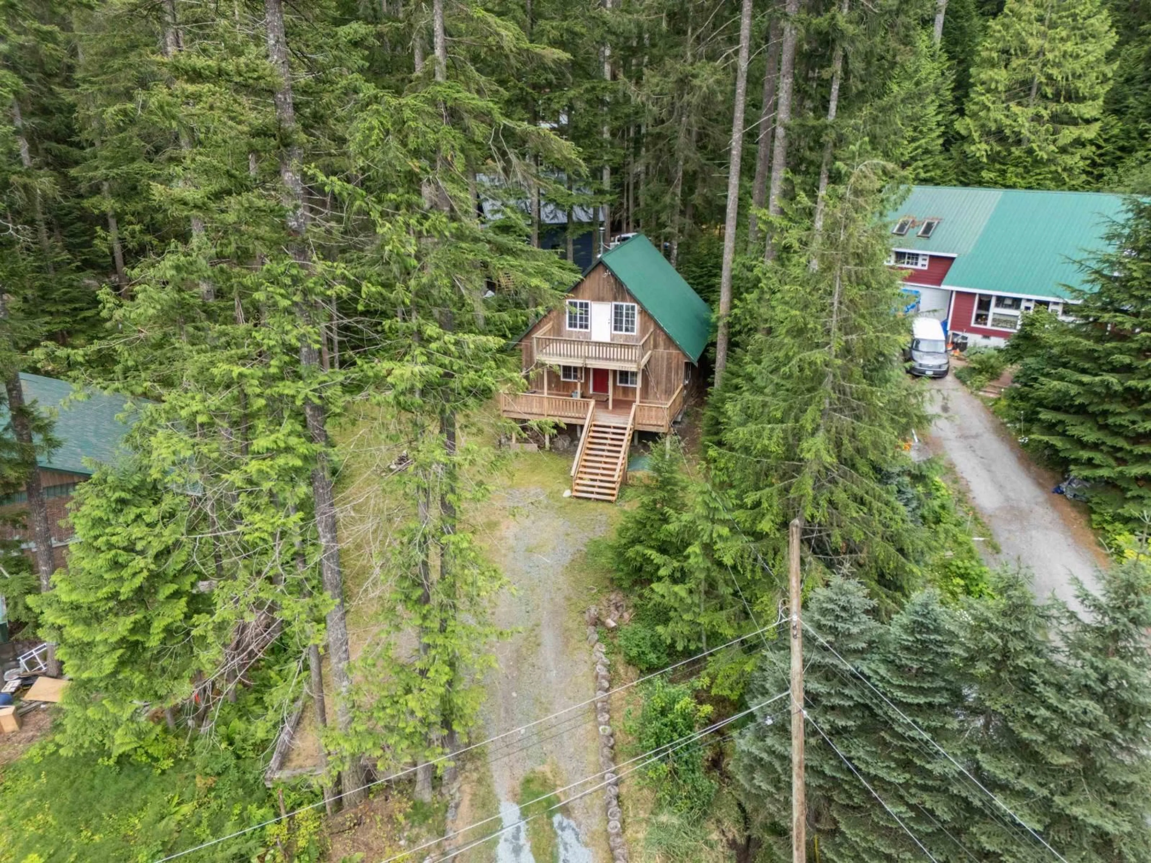 A pic from outside/outdoor area/front of a property/back of a property/a pic from drone, forest/trees view for 15011 ROOT ROUNDABOUT ROAD, Sunshine Valley British Columbia V0X1L5