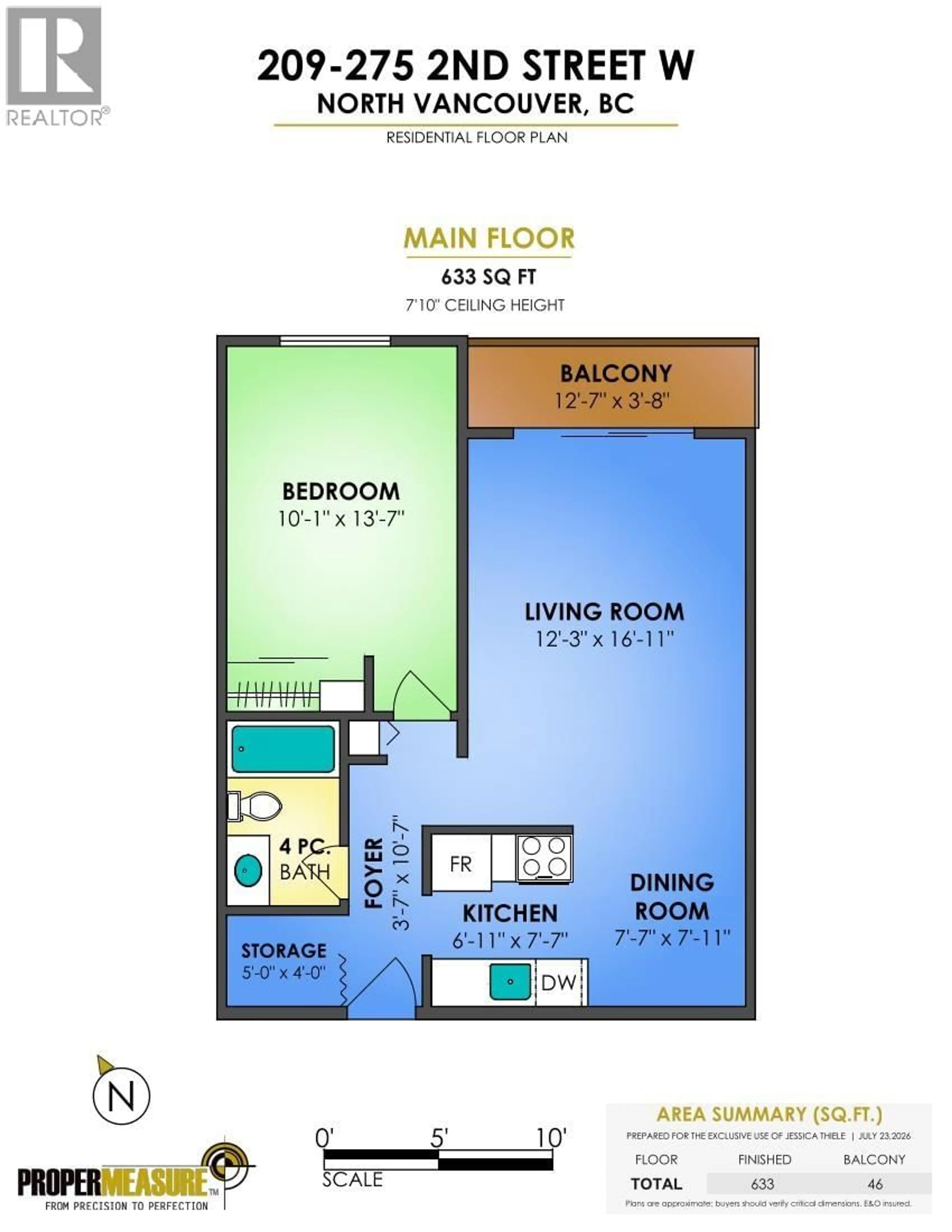 Floor plan for 209 - 275 2ND STREET, North Vancouver British Columbia V7M1C9