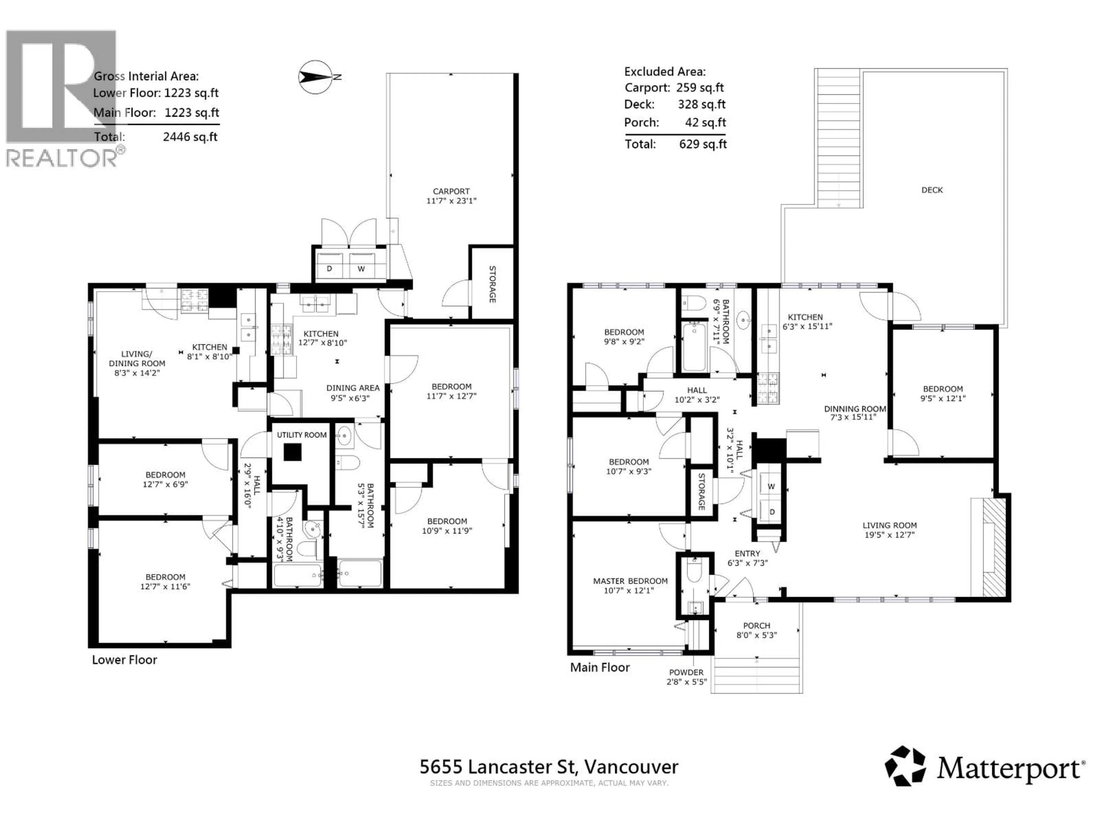Floor plan for 5655 LANCASTER STREET, Vancouver British Columbia V5R4A6