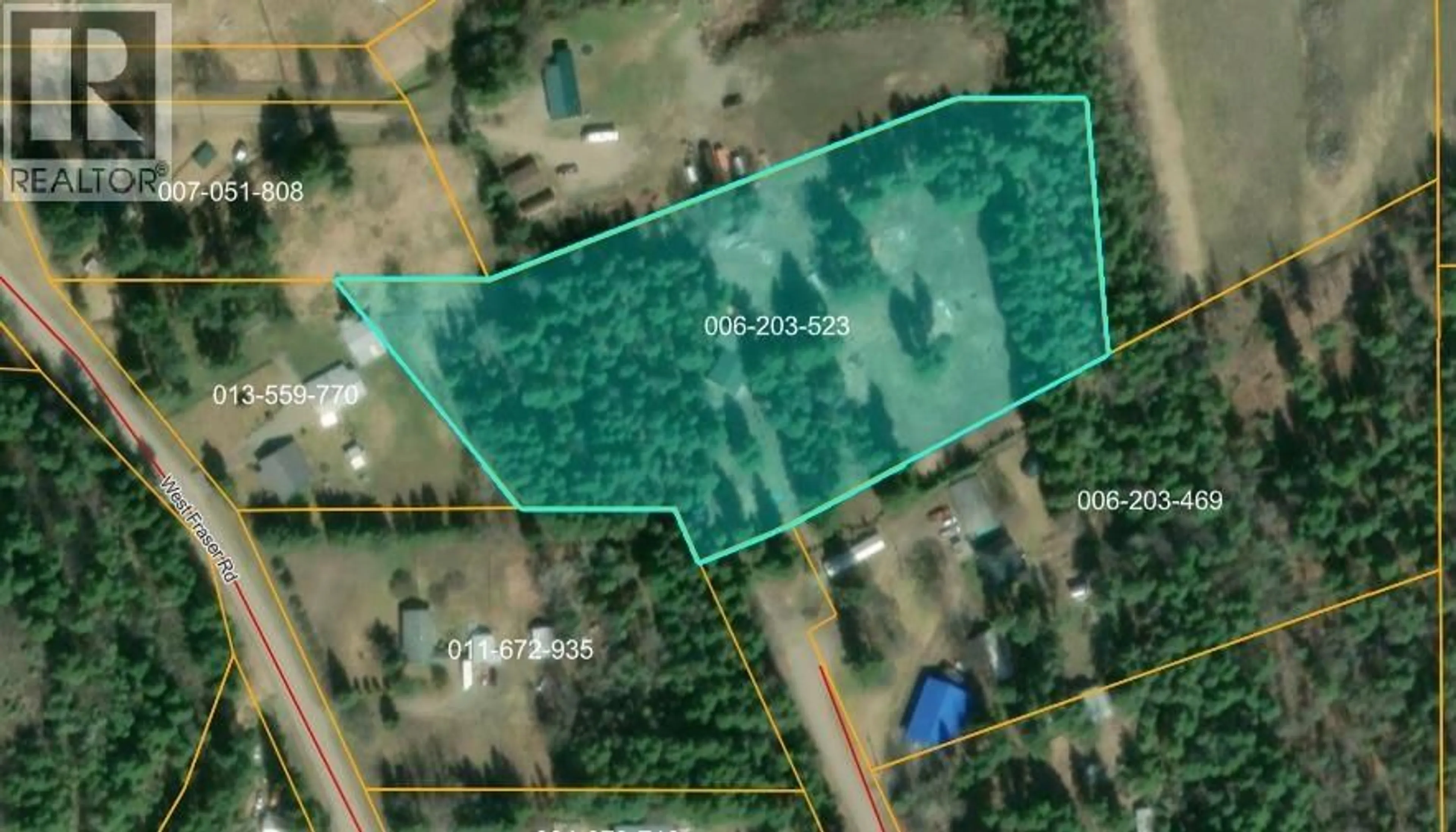 A pic from outside/outdoor area/front of a property/back of a property/a pic from drone, forest/trees view for 112 COREY ROAD, Quesnel British Columbia V2J6J9
