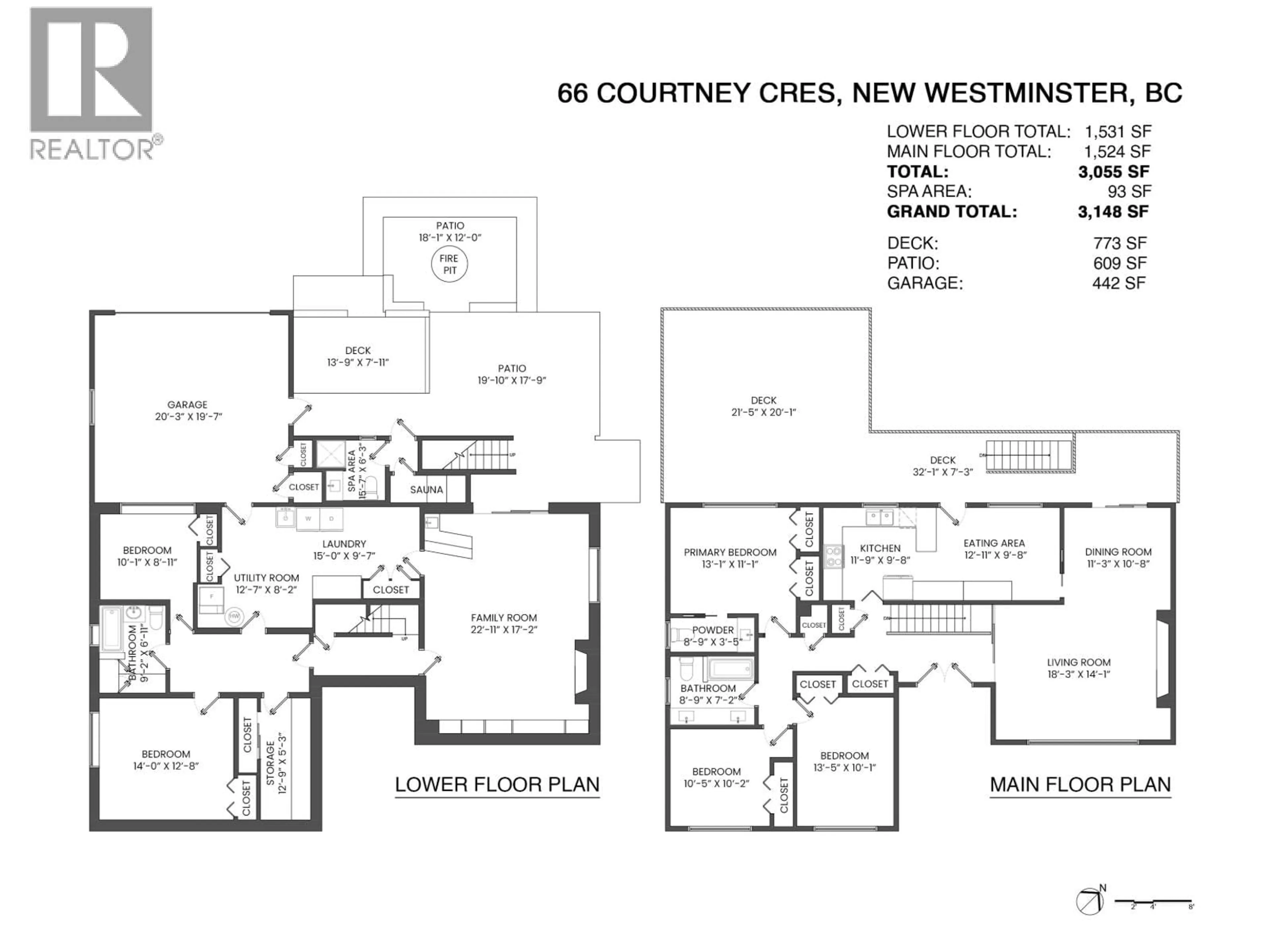 Floor plan for 66 COURTNEY CRESCENT, New Westminster British Columbia V3L4M2