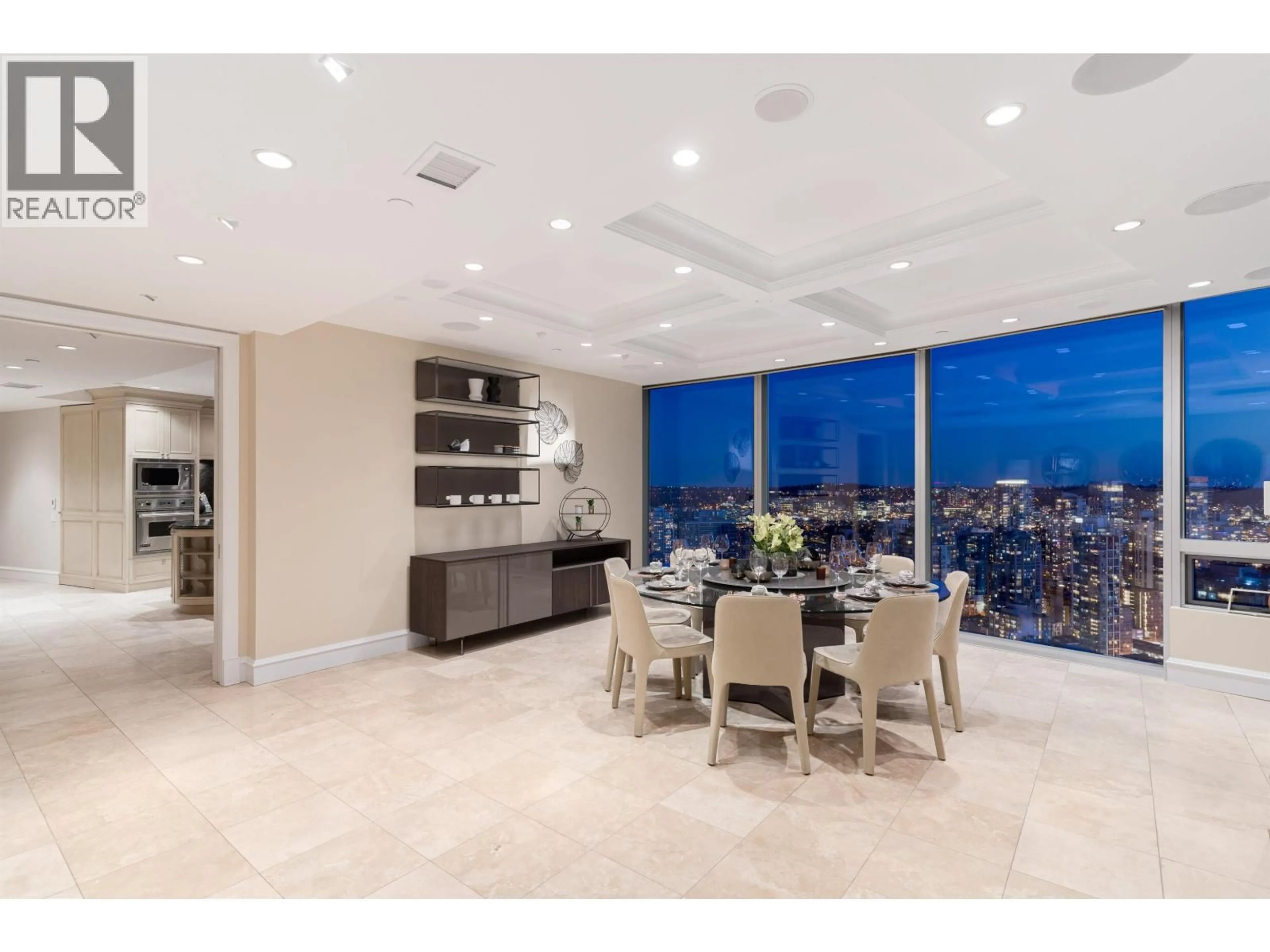 Dining room, ceramic/tile floor for 3603 - 938 NELSON STREET, Vancouver British Columbia V6Z3A7