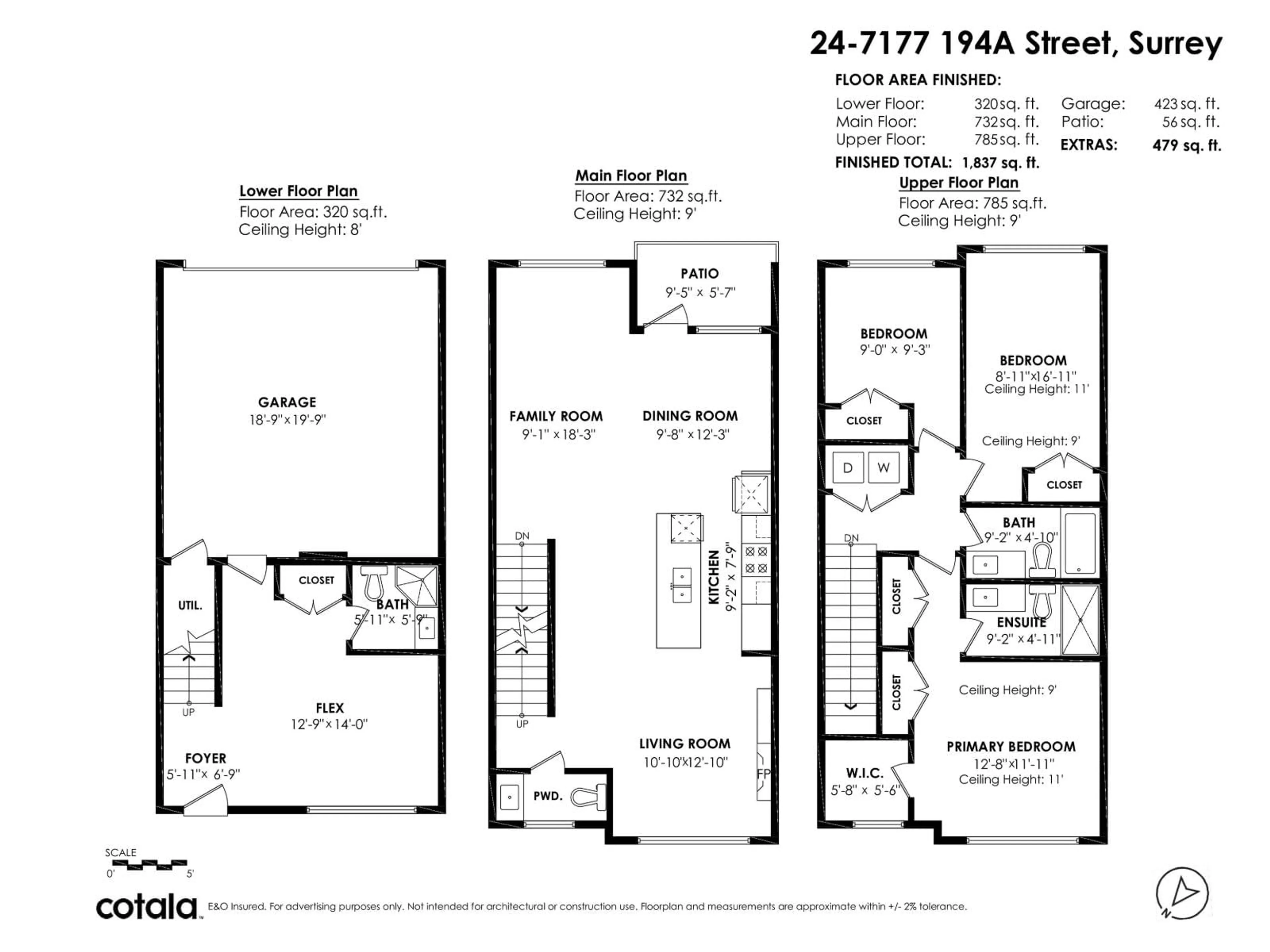 Floor plan for 24 - 7177 194A STREET, Surrey British Columbia V4N1N3