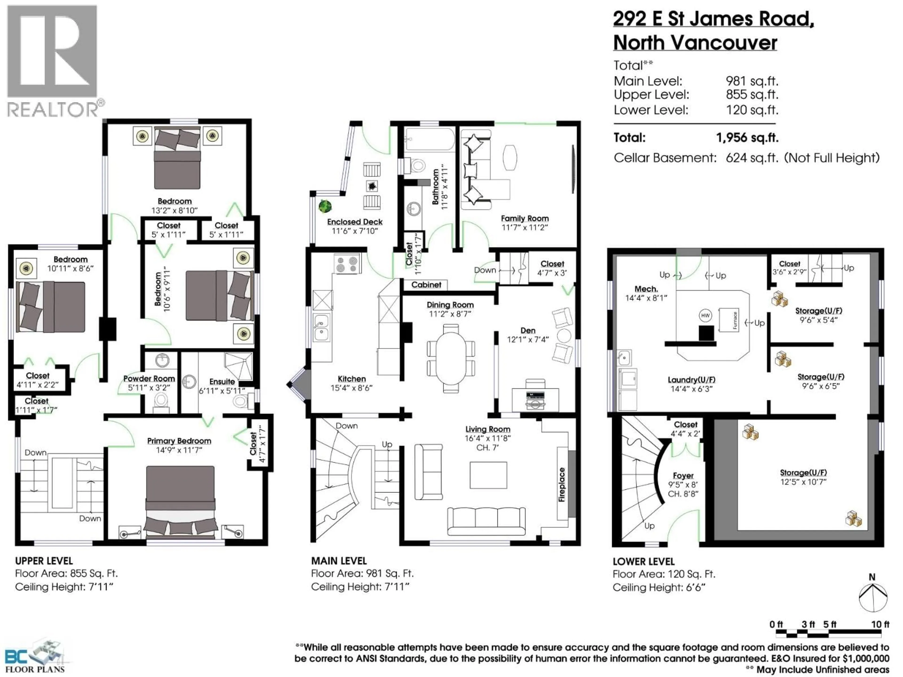 Floor plan for 292 ST. JAMES ROAD, North Vancouver British Columbia V7N1L2