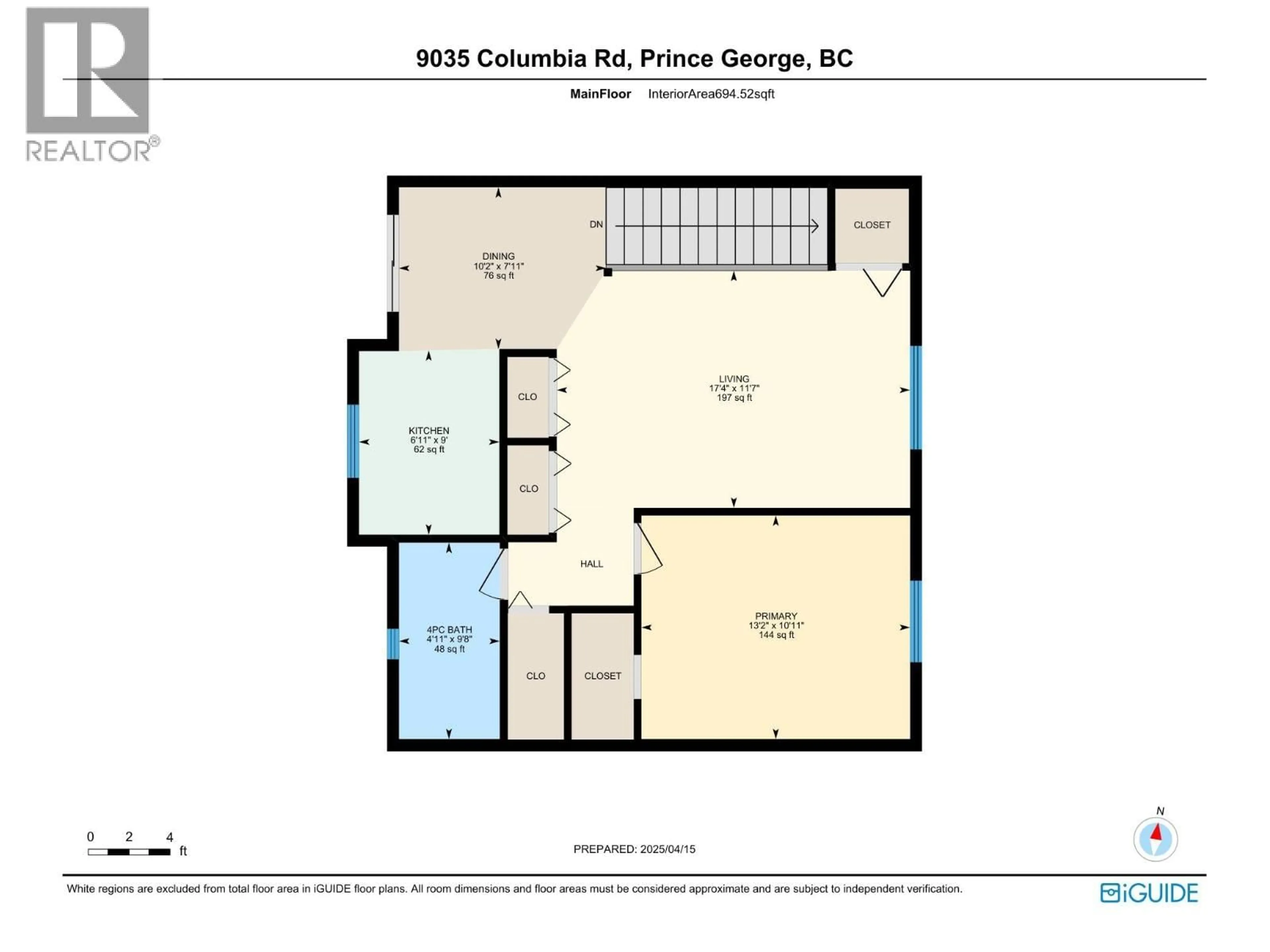 Floor plan for 9035 COLUMBIA ROAD, Prince George British Columbia V2N6E1
