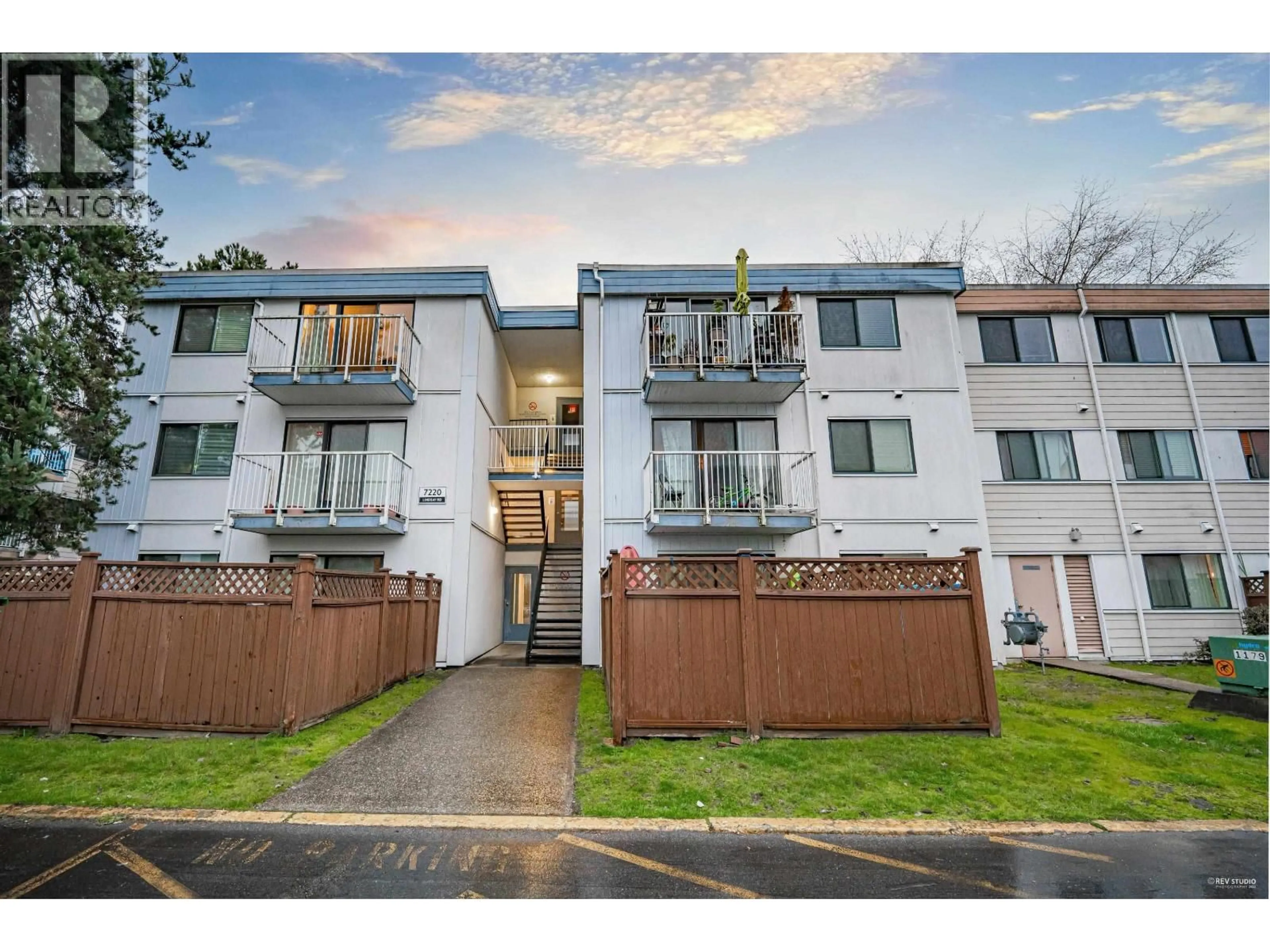 A pic from outside/outdoor area/front of a property/back of a property/a pic from drone, unknown for 104 - 7220 LINDSAY ROAD, Richmond British Columbia V7C3M6