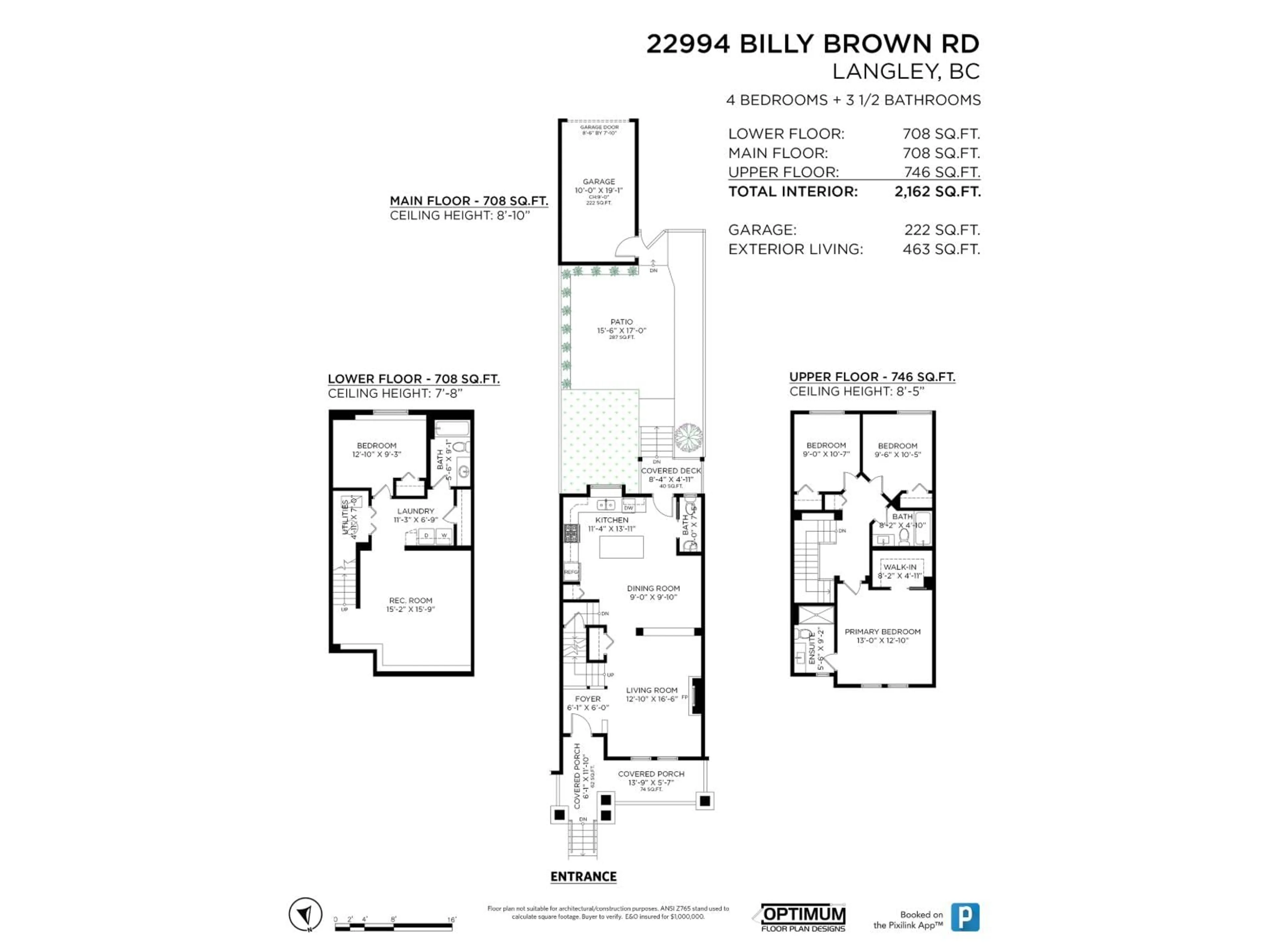 Floor plan for 22994 BILLY BROWN ROAD, Langley British Columbia V1M4G2