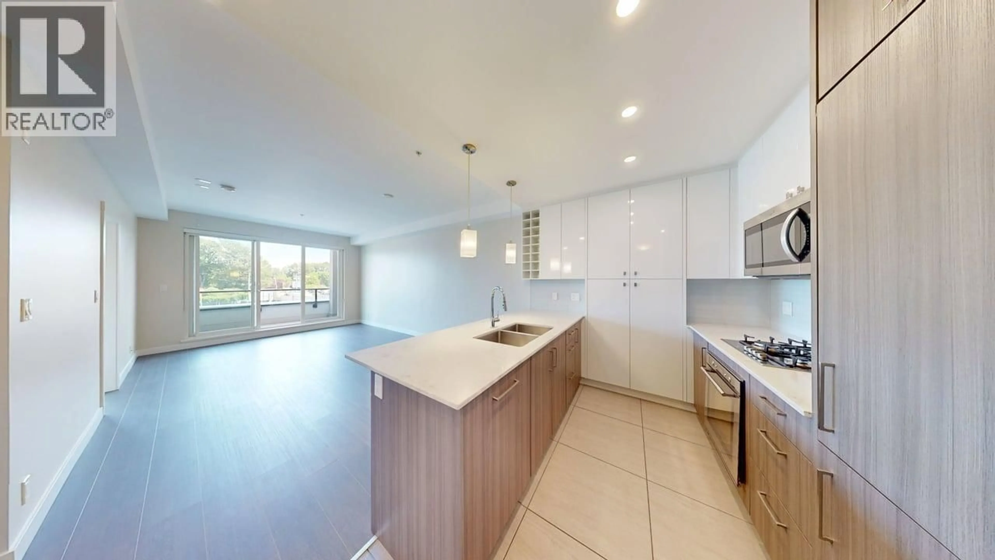Open concept kitchen, ceramic/tile floor for 202 - 23233 GILLEY ROAD, Richmond British Columbia V6V1E6
