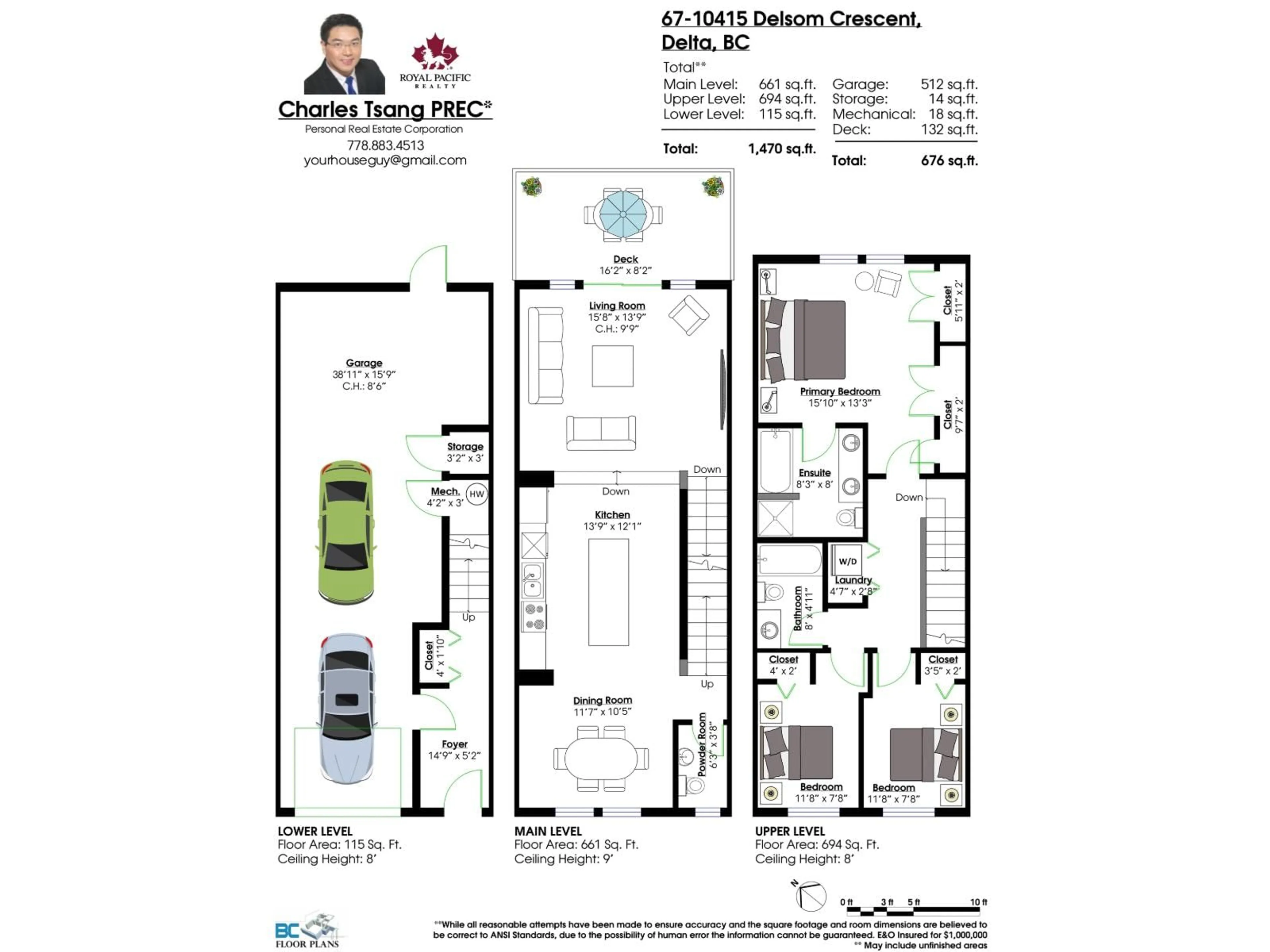 Floor plan for 67 - 10415 DELSOM CRESCENT, Delta British Columbia V4C0B1