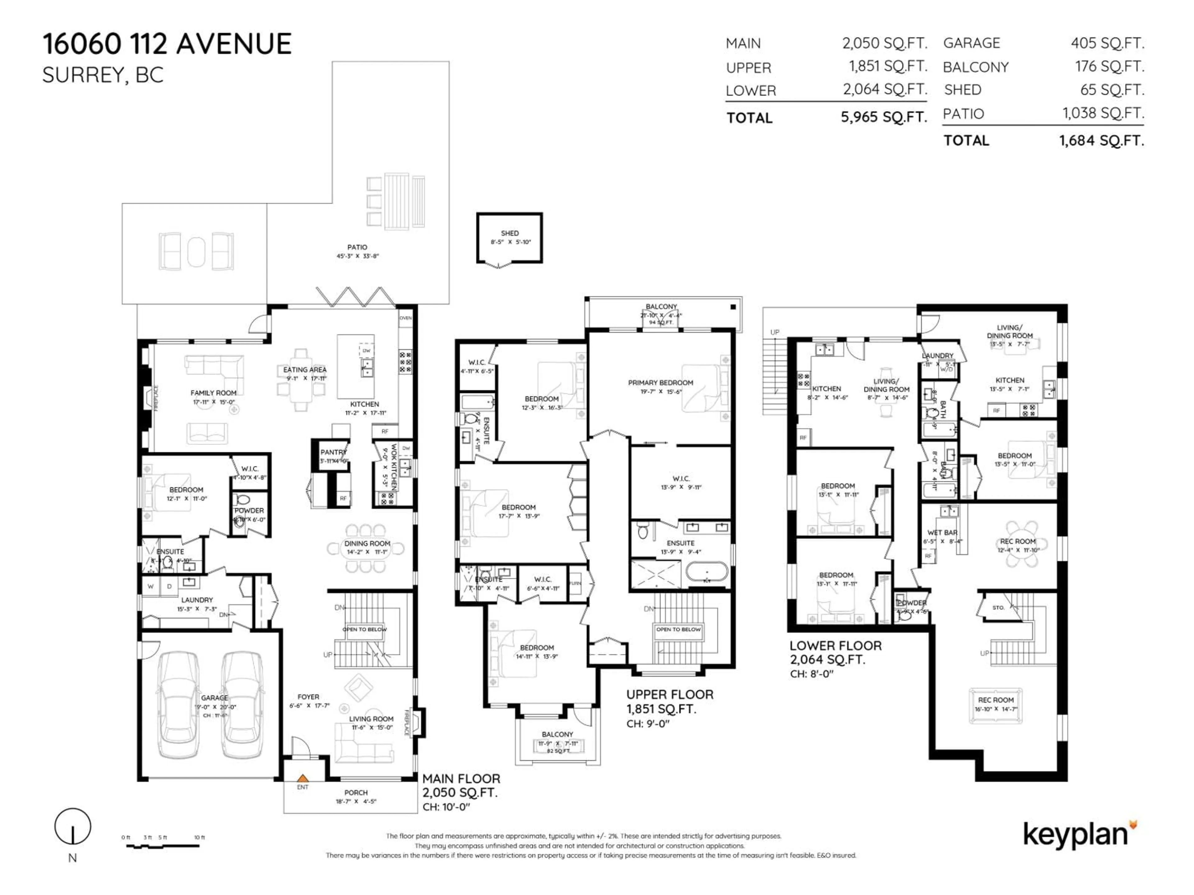 Floor plan for 16060 112 AVENUE, Surrey British Columbia V4N1R3