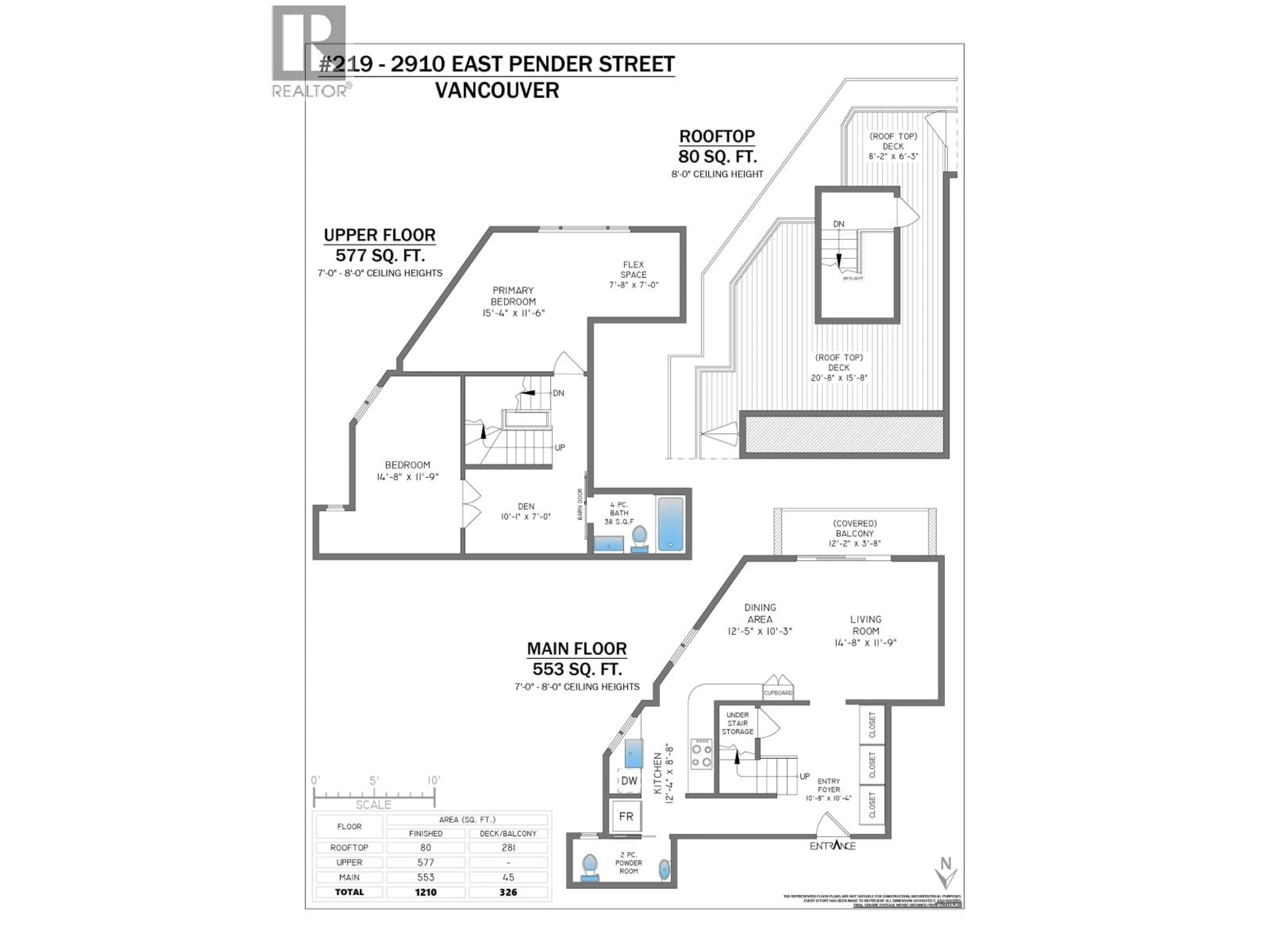 Floor plan for 219 - 2910 PENDER STREET, Vancouver British Columbia V5K2C3