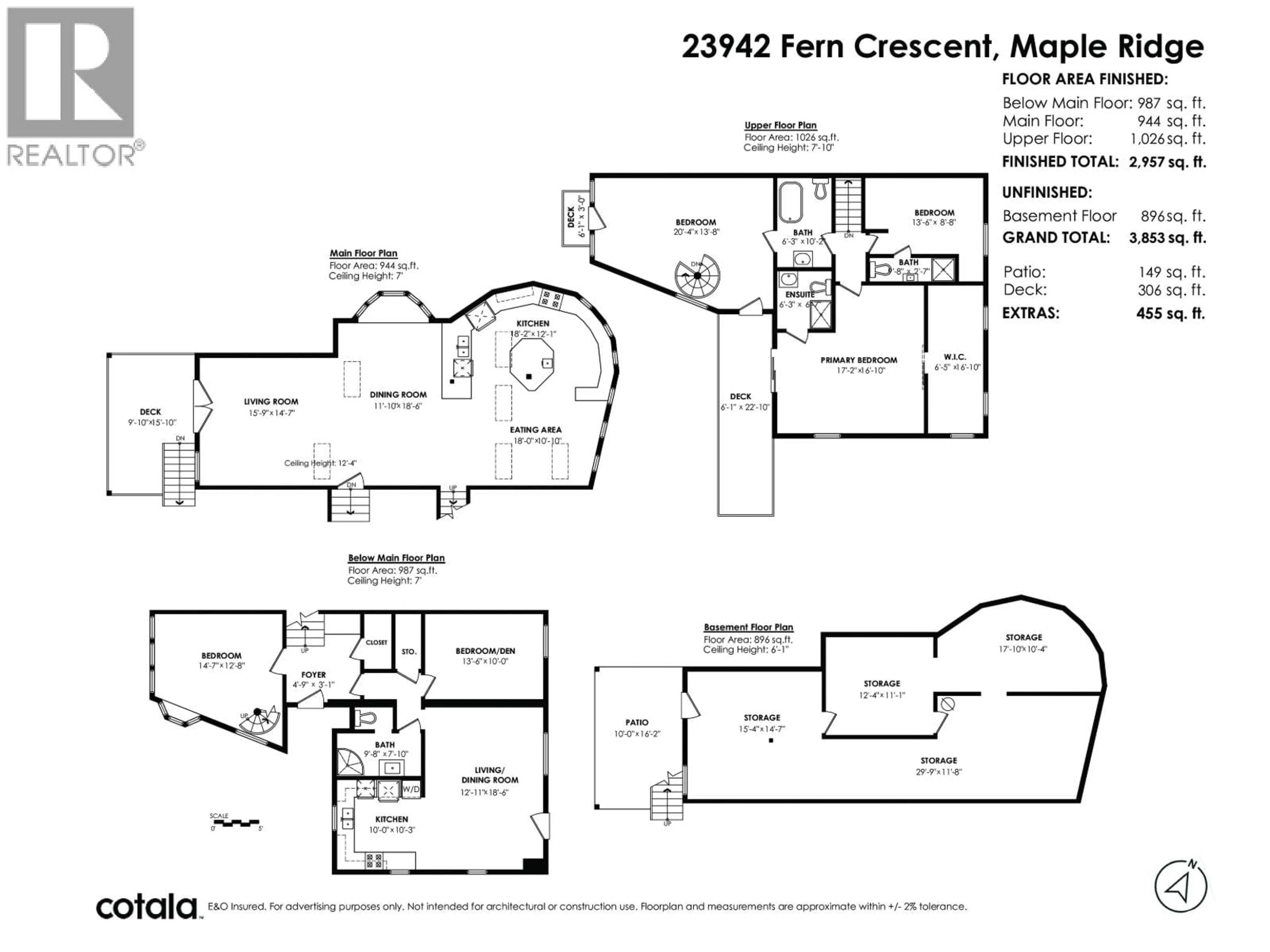 Floor plan for 23942 FERN CRESCENT, Maple Ridge British Columbia V4R2S3
