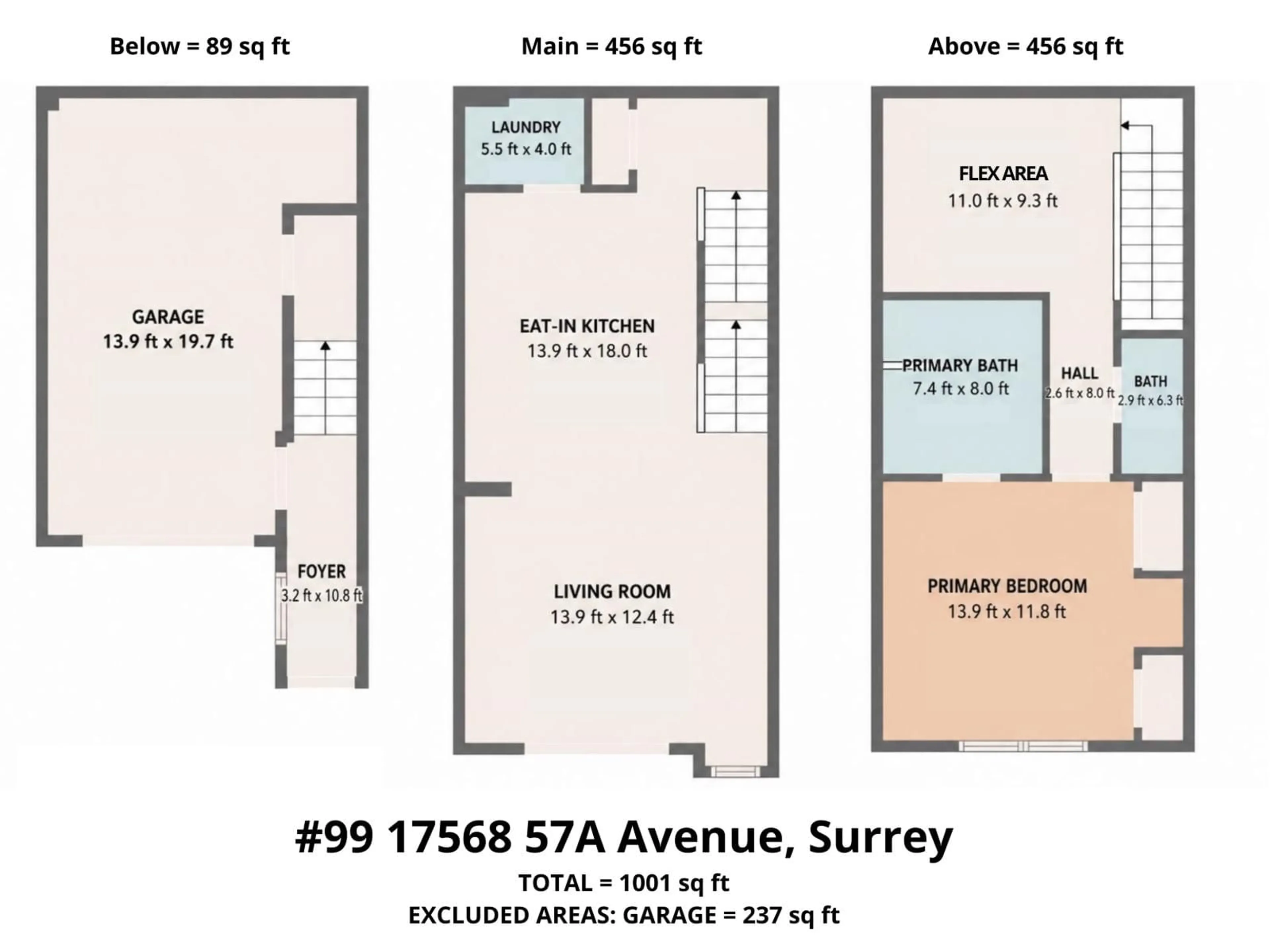 Floor plan for 99 - 17568 57A AVENUE, Surrey British Columbia V3S7V2