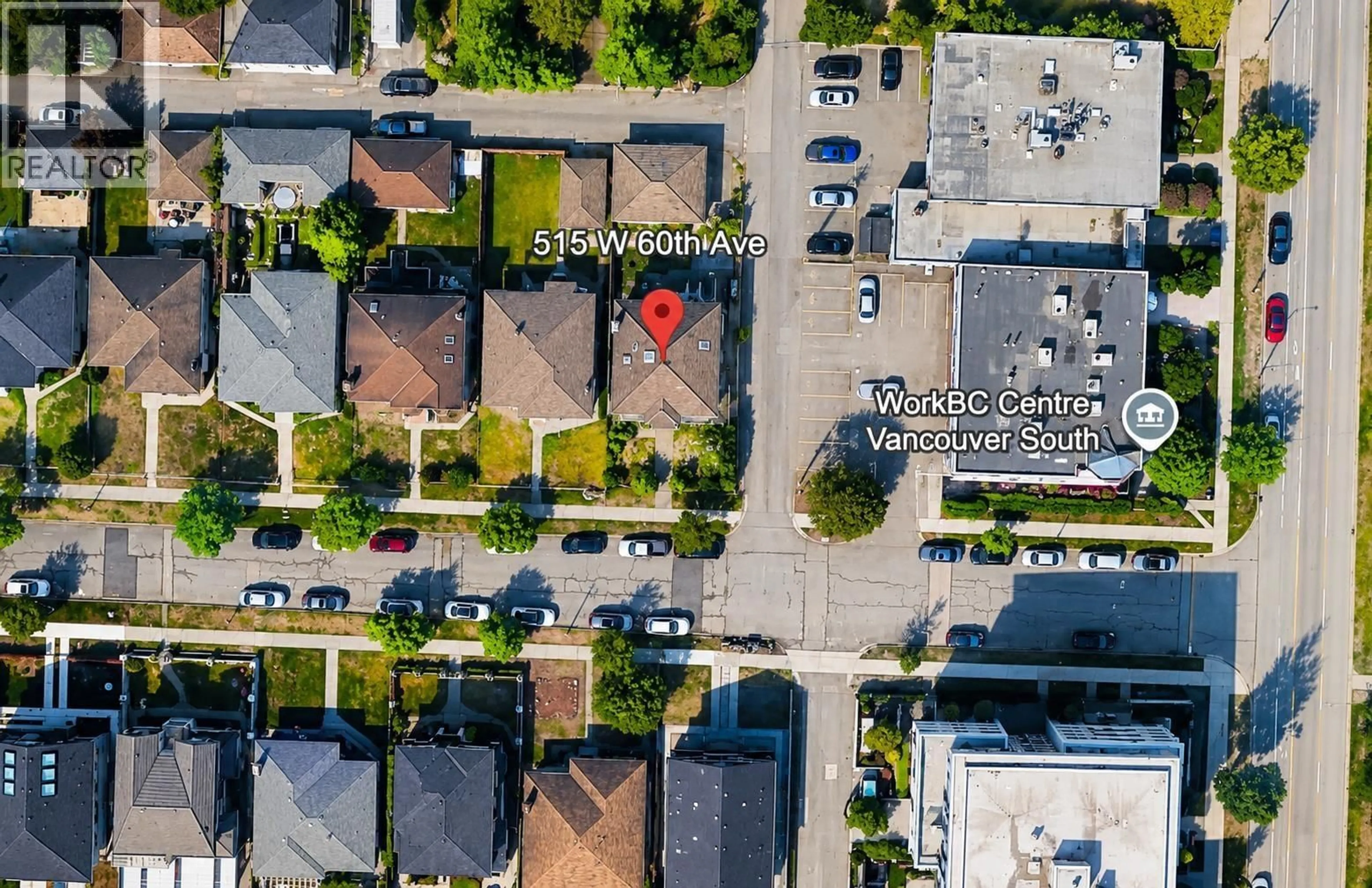 A pic from outside/outdoor area/front of a property/back of a property/a pic from drone, street for 515 60TH AVENUE, Vancouver British Columbia V6P1Z8
